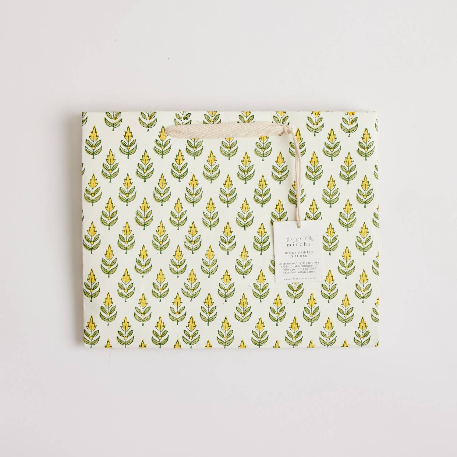 Hand Block Printed Gift Bags - Sunshine - Image 16