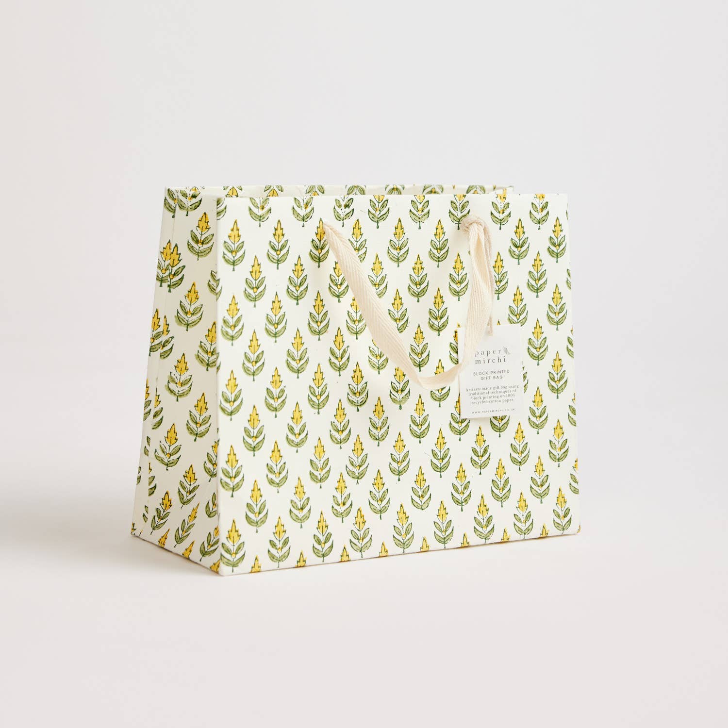 Hand Block Printed Gift Bags - Sunshine - Image 19