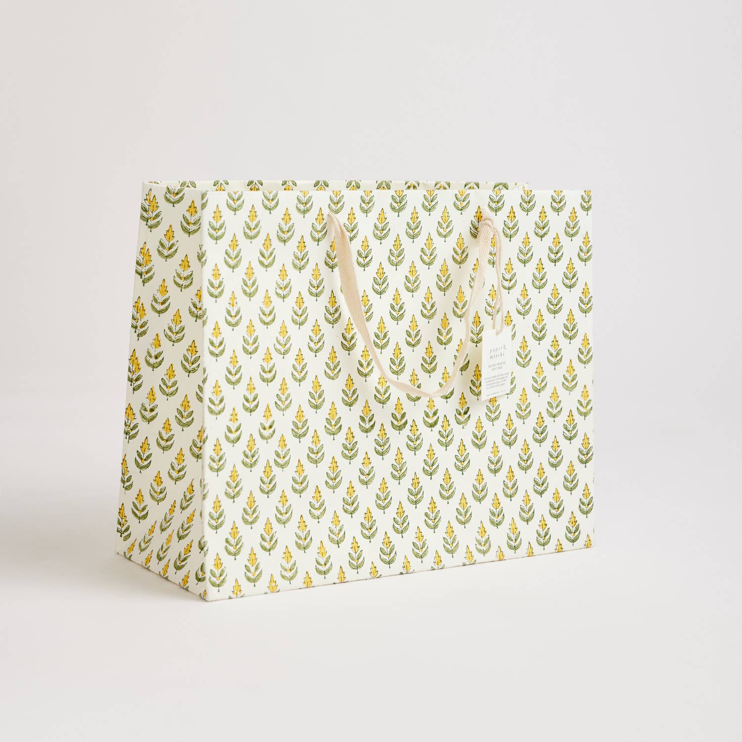 Hand Block Printed Gift Bags - Sunshine - Image 4