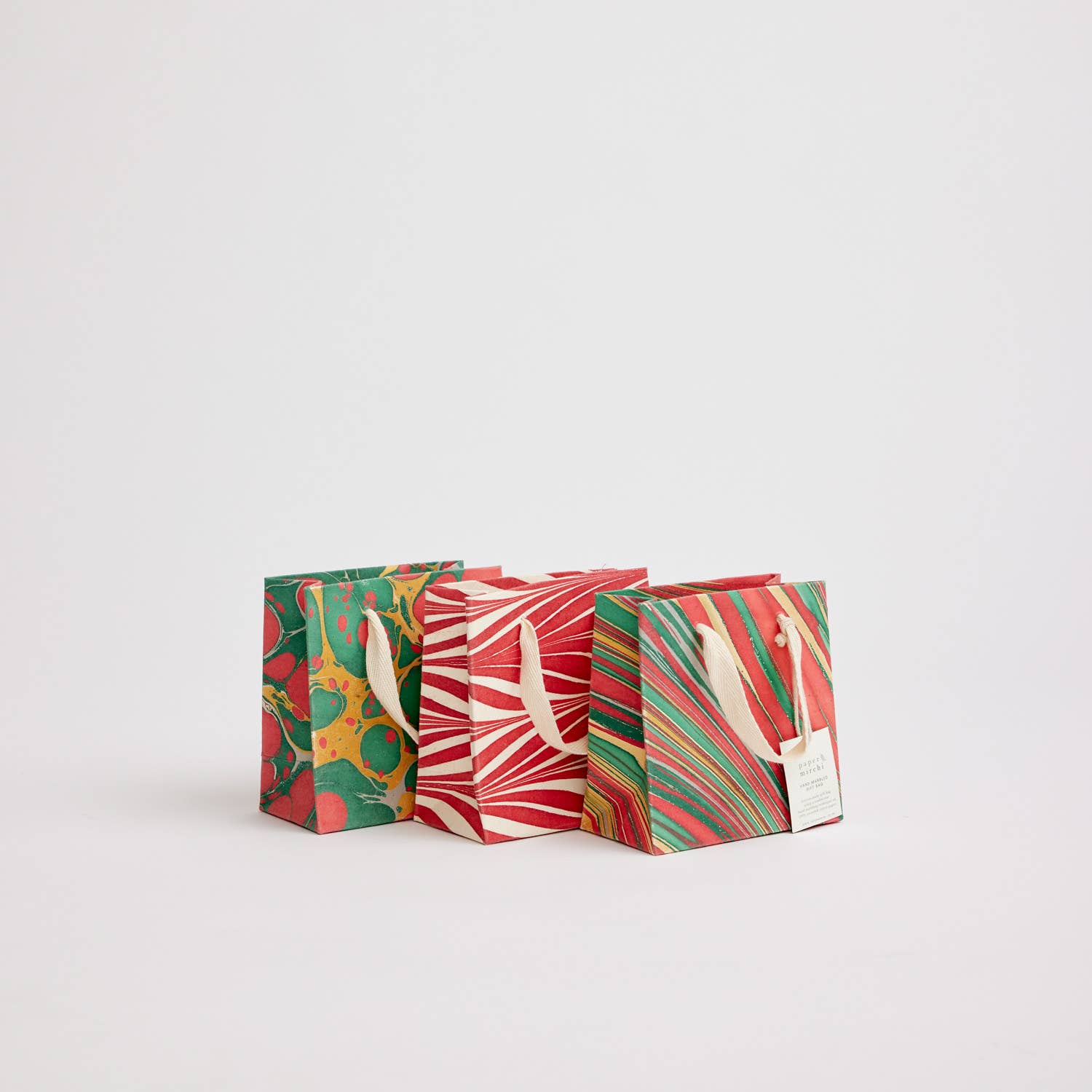 Hand Marbled Gift Bags – Christmas Glitz - Image 19
