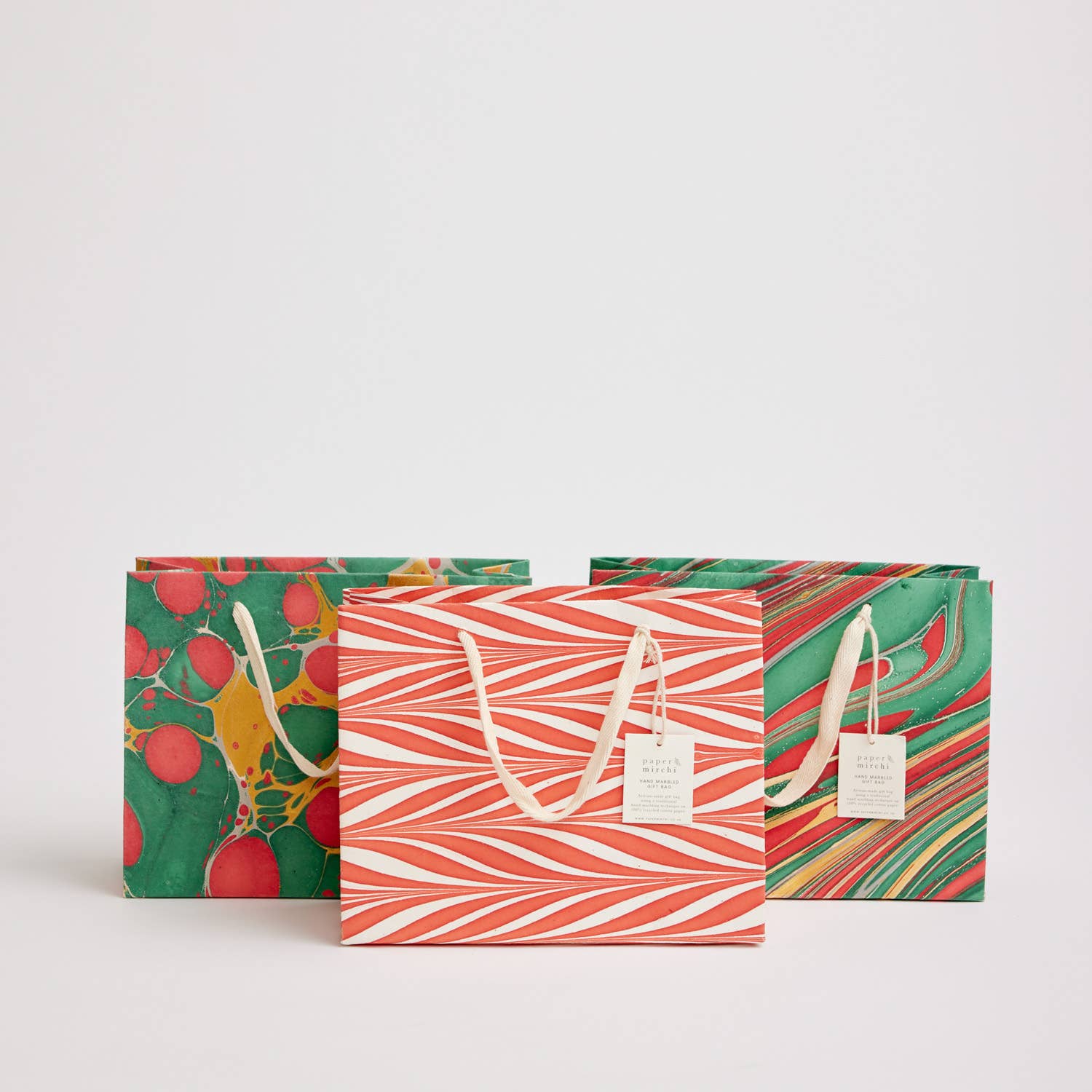 Hand Marbled Gift Bags – Christmas Glitz - Image 27