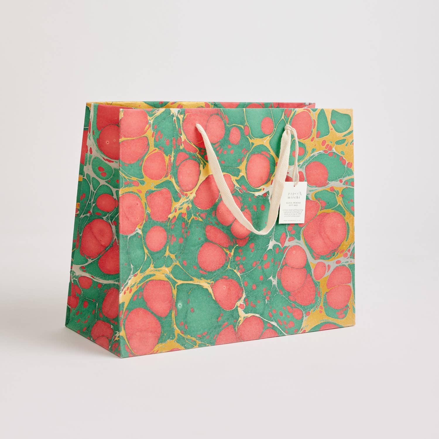 Hand Marbled Gift Bags – Christmas Glitz - Image 3