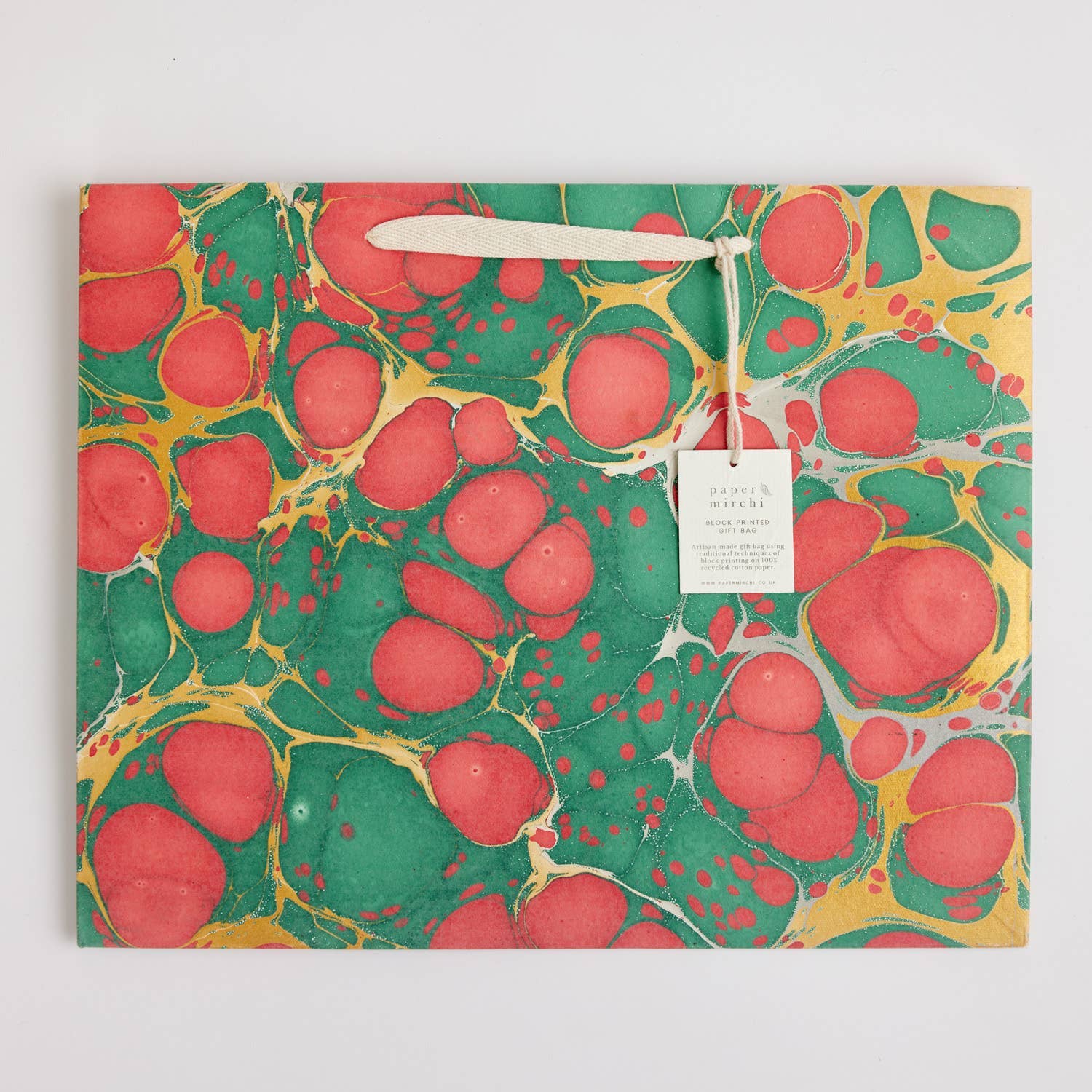 Hand Marbled Gift Bags – Christmas Glitz - Image 6
