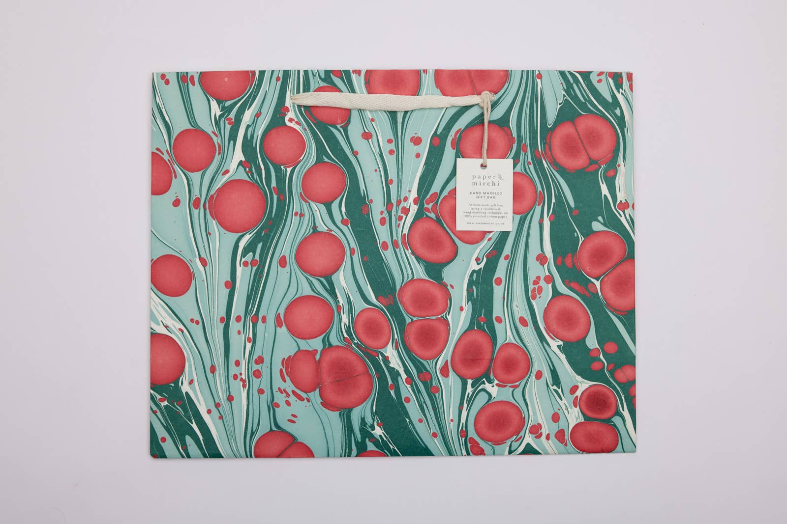 Hand Marbled Gift Bags - Christmas Splendour - Image 5