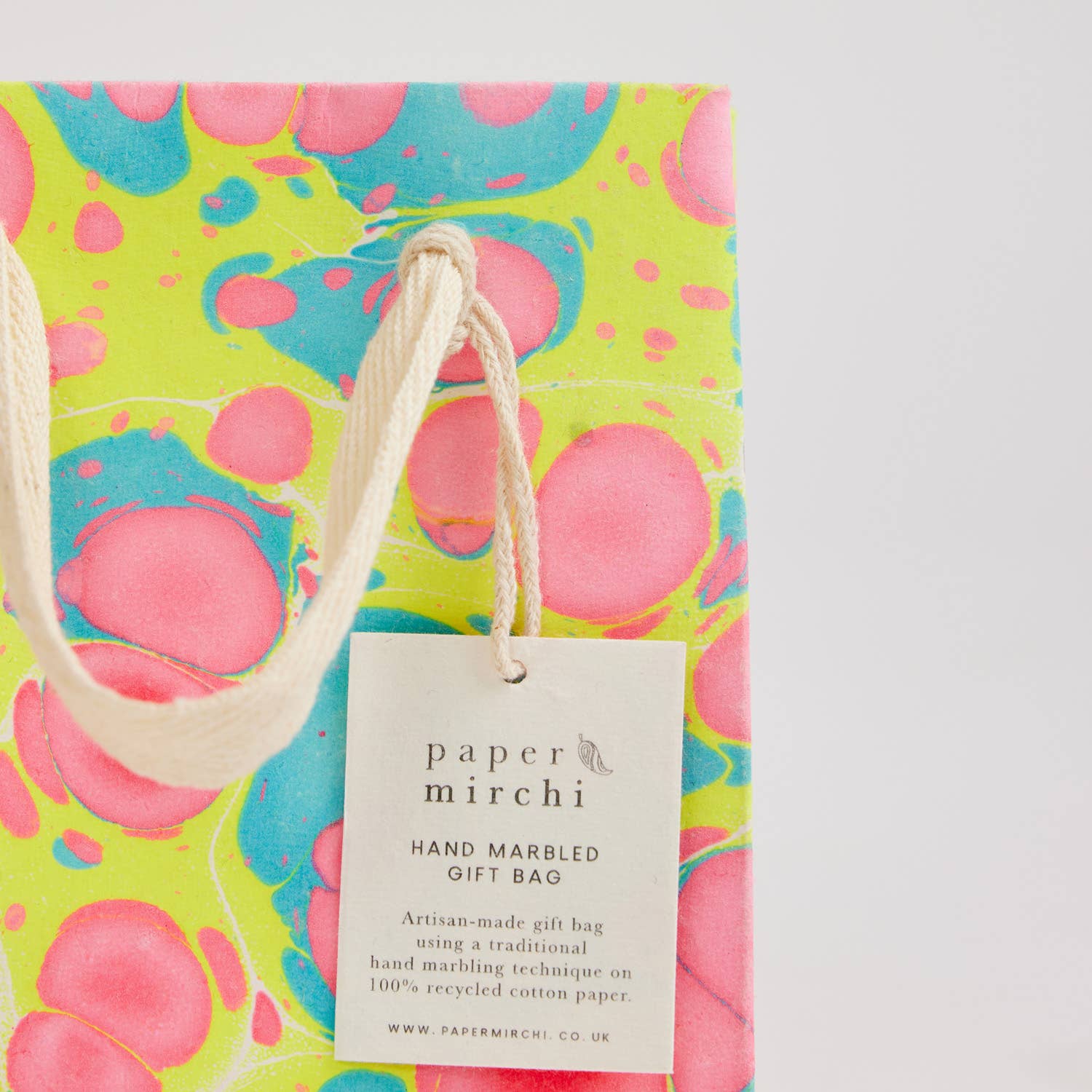 Hand Marbled Gift Bags - Neon - Image 10