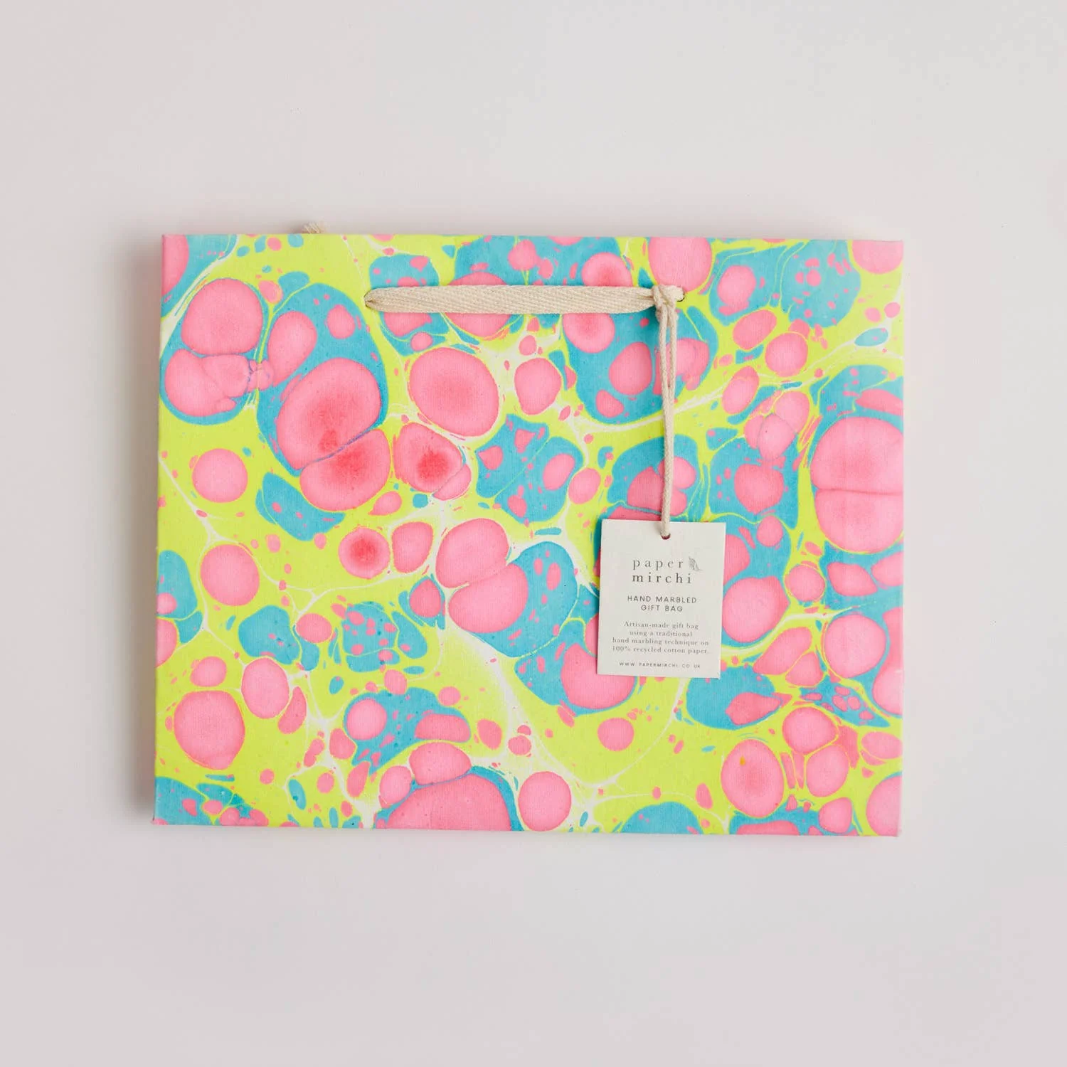 Hand Marbled Gift Bags - Neon - Image 18