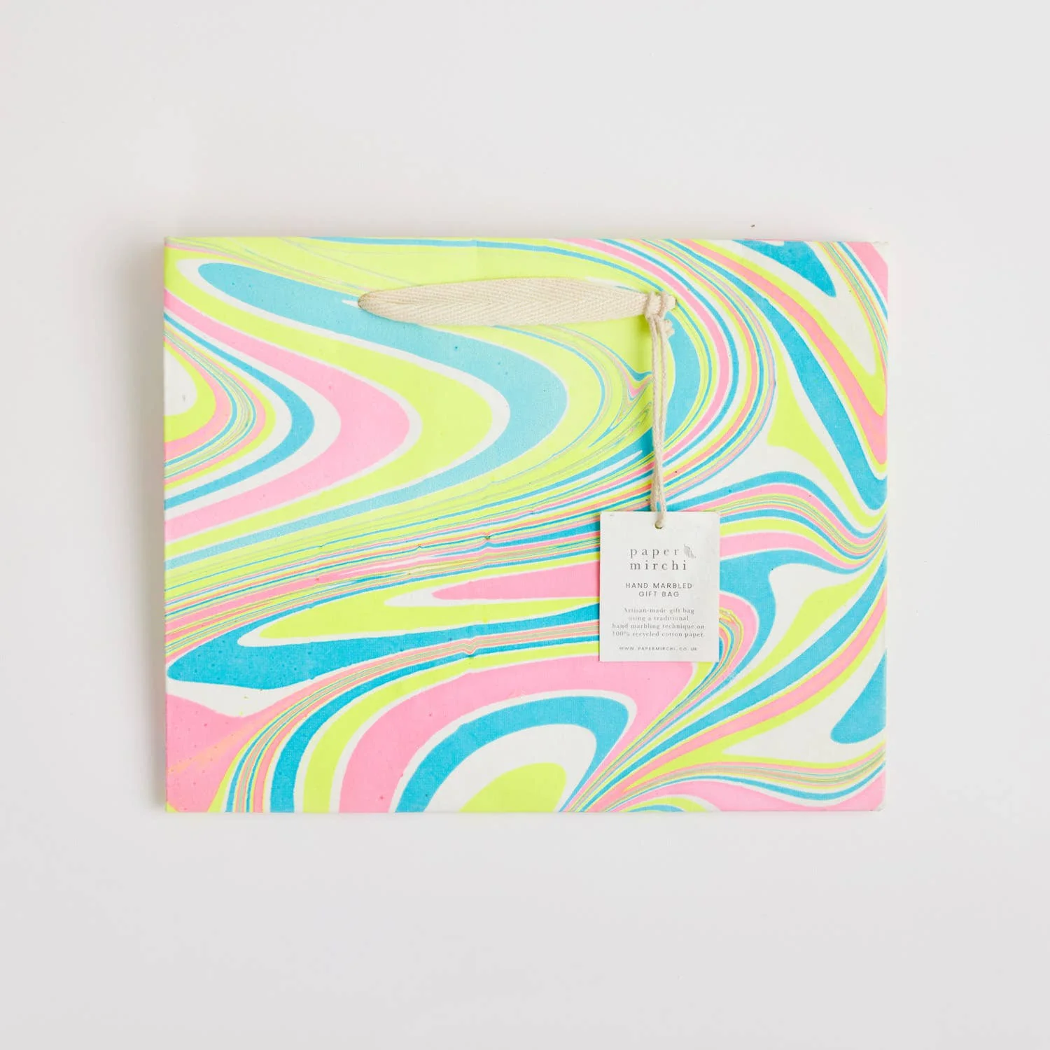 Hand Marbled Gift Bags - Neon - Image 19