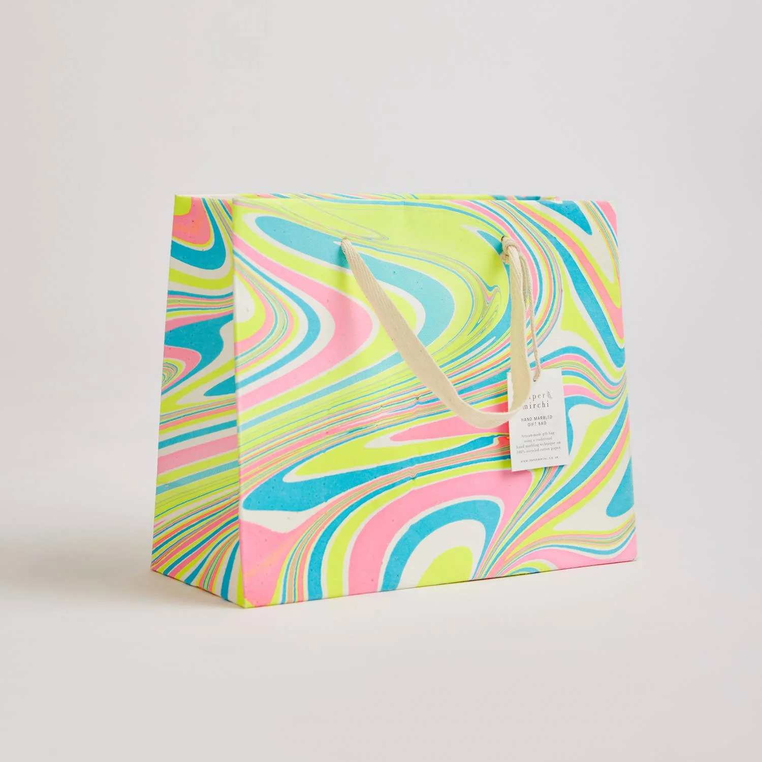 Hand Marbled Gift Bags - Neon - Image 21