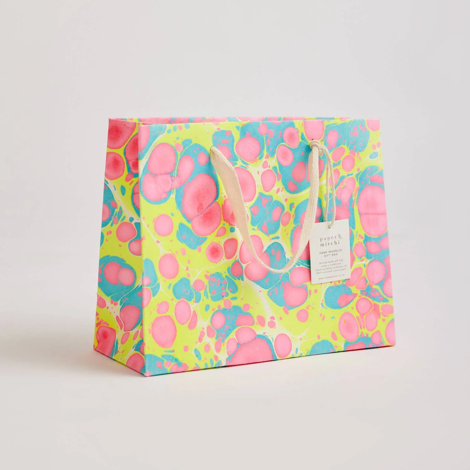 Hand Marbled Gift Bags - Neon - Image 22