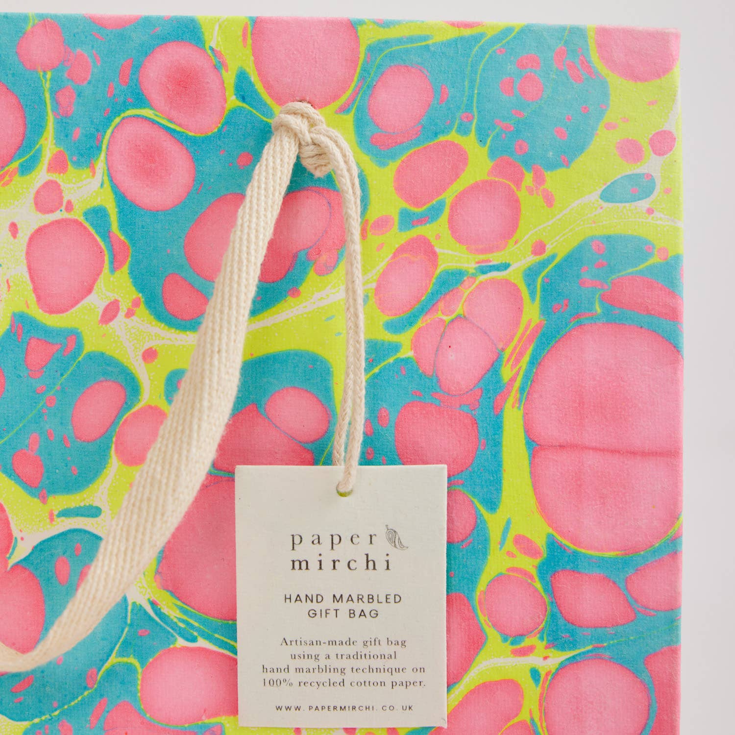 Hand Marbled Gift Bags - Neon - Image 23