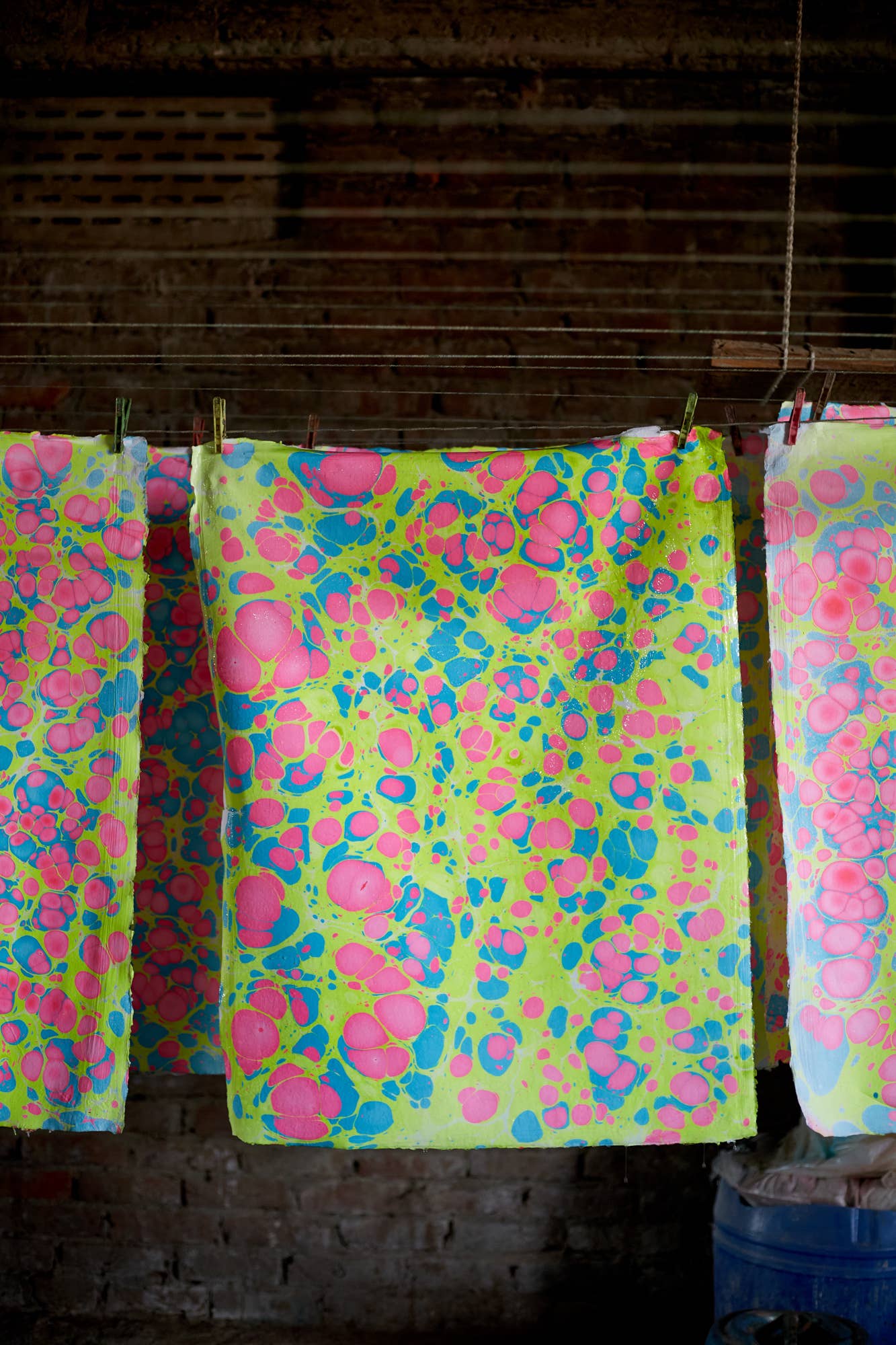 Hand Marbled Gift Bags - Neon - Image 25
