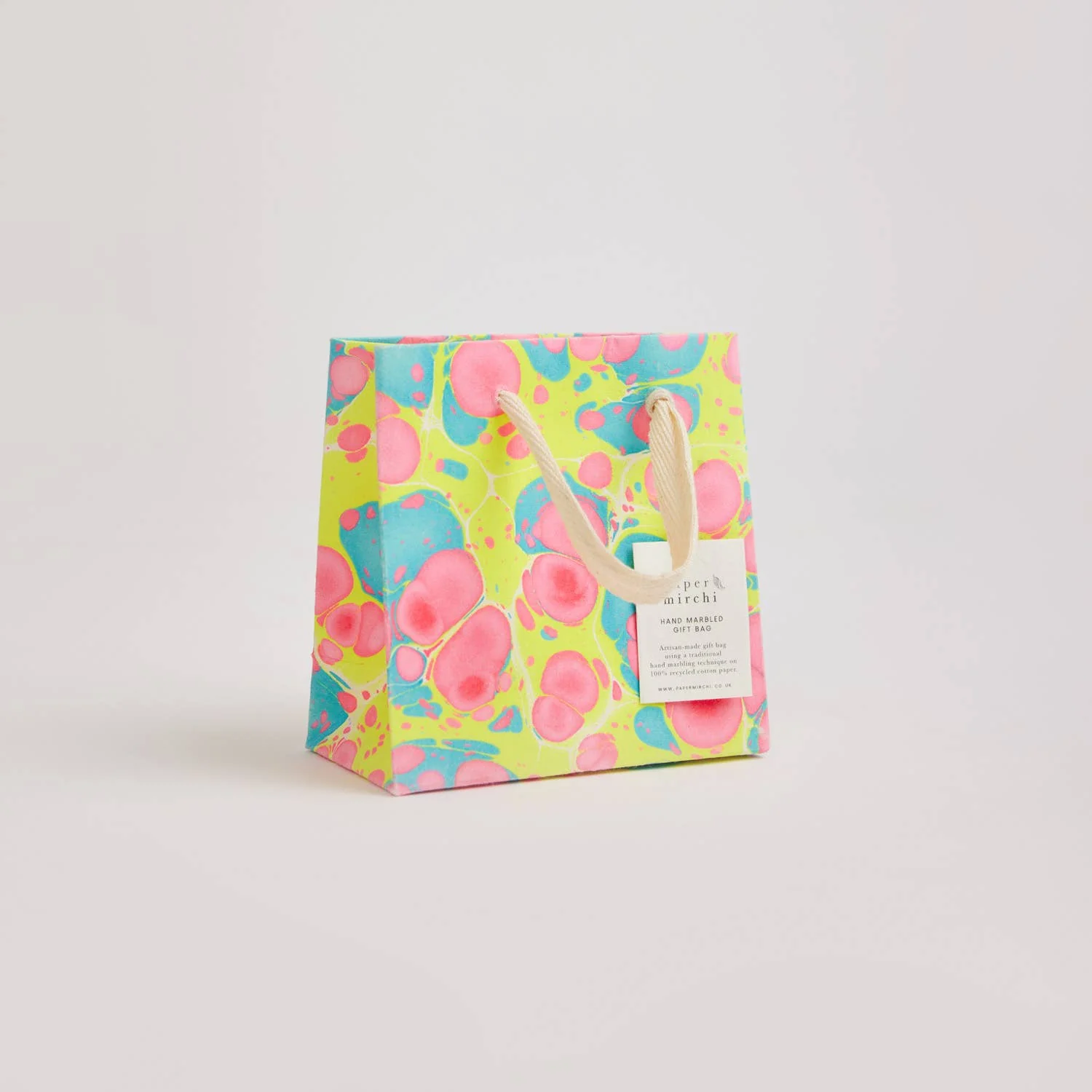 Hand Marbled Gift Bags - Neon - Image 5