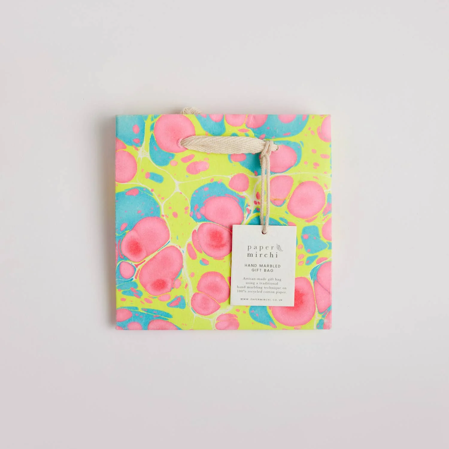 Hand Marbled Gift Bags - Neon - Image 8