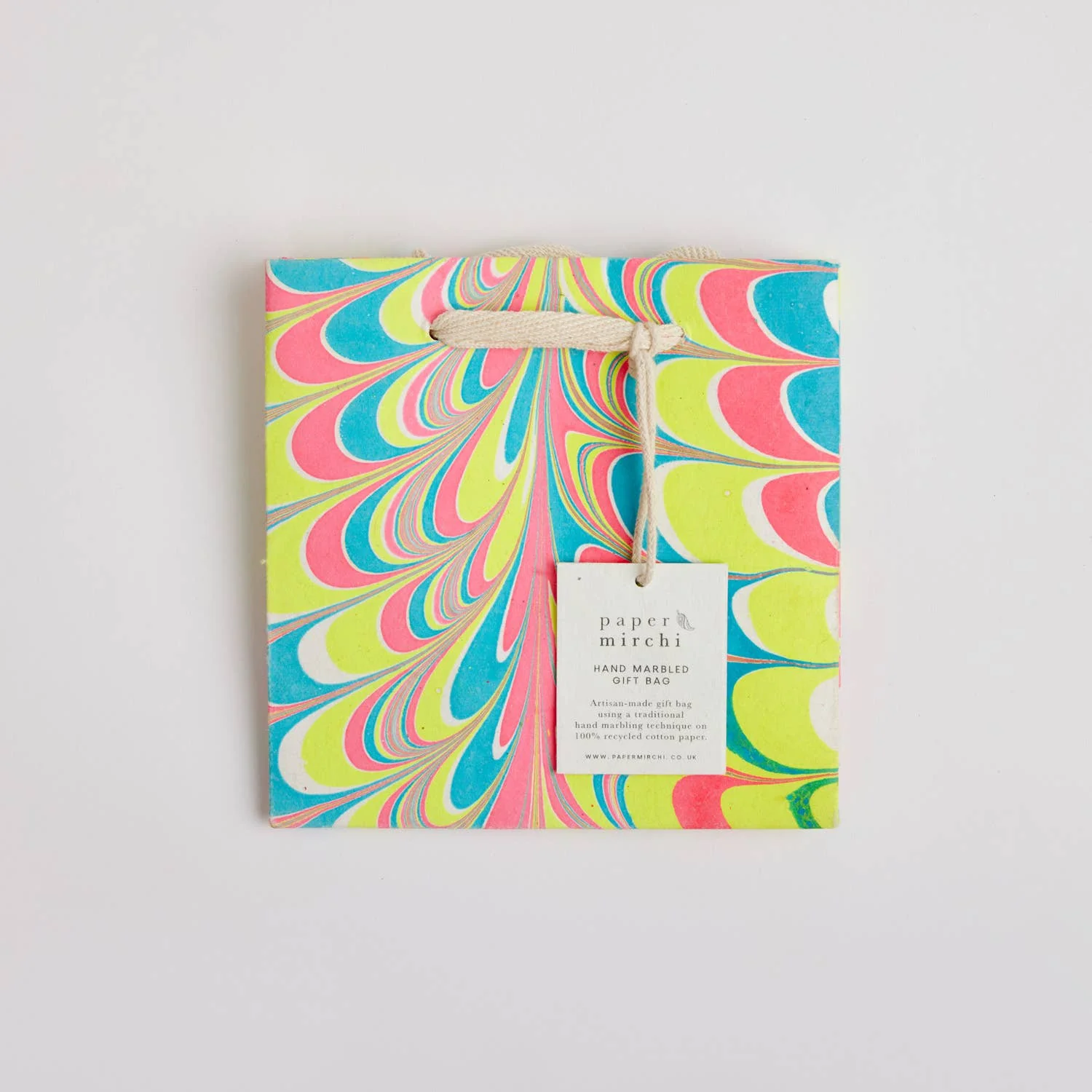 Hand Marbled Gift Bags - Neon - Image 9