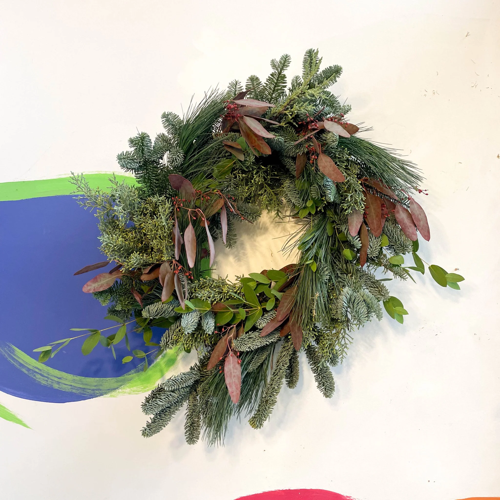 Handmade Fresh Foliage Christmas Wreath - No.1  [Made to Order]
