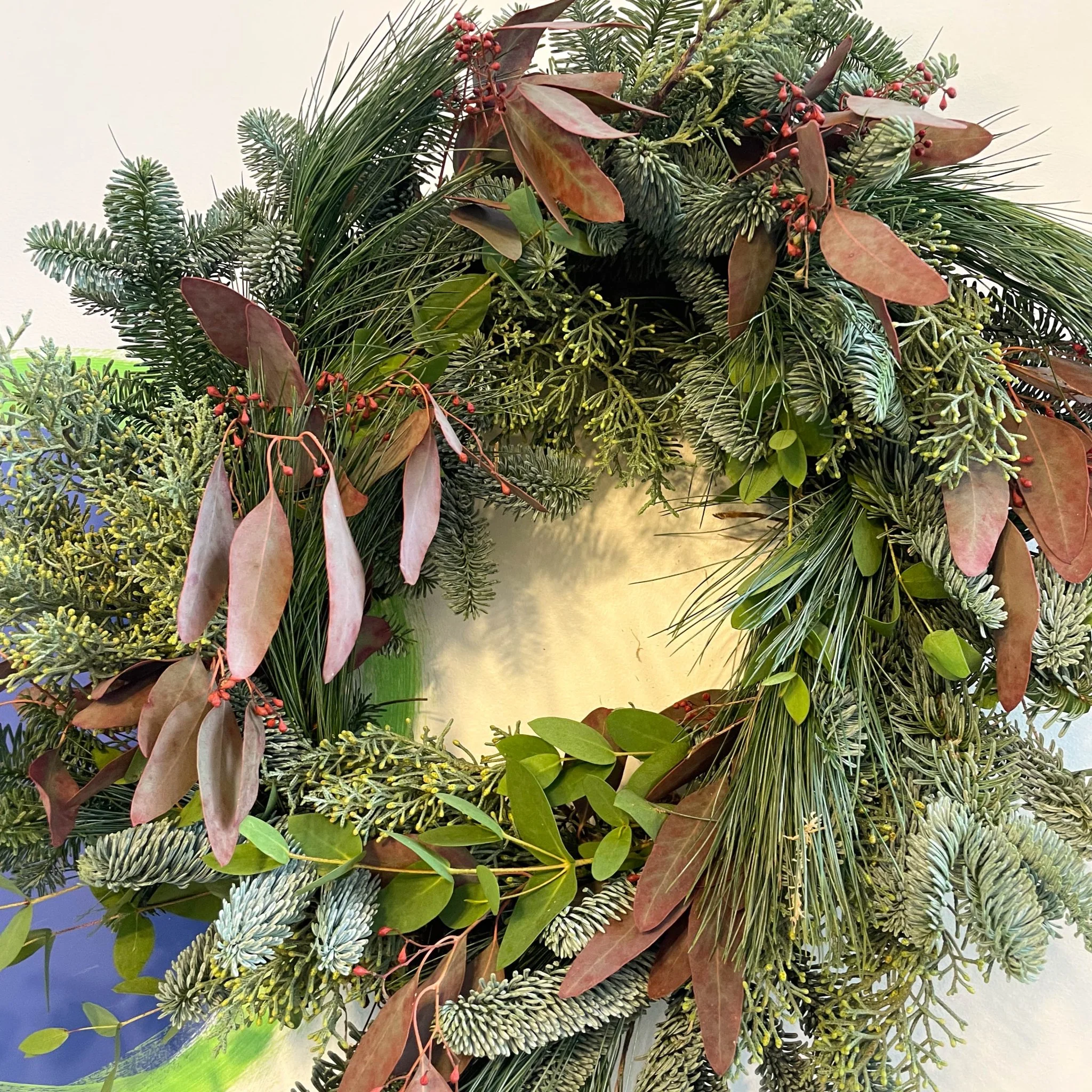Handmade Fresh Foliage Christmas Wreath - No.1  [Made to Order] - Image 2