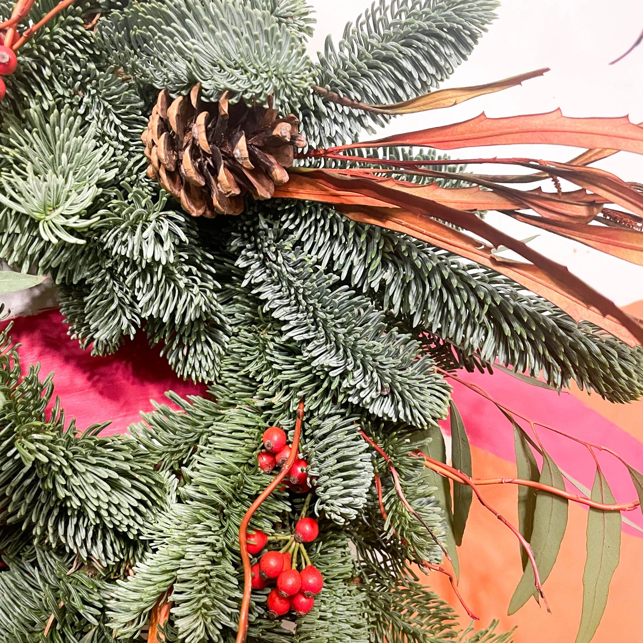 Handmade Fresh Foliage Christmas Wreath - No.10 [Made to Order] - Image 2