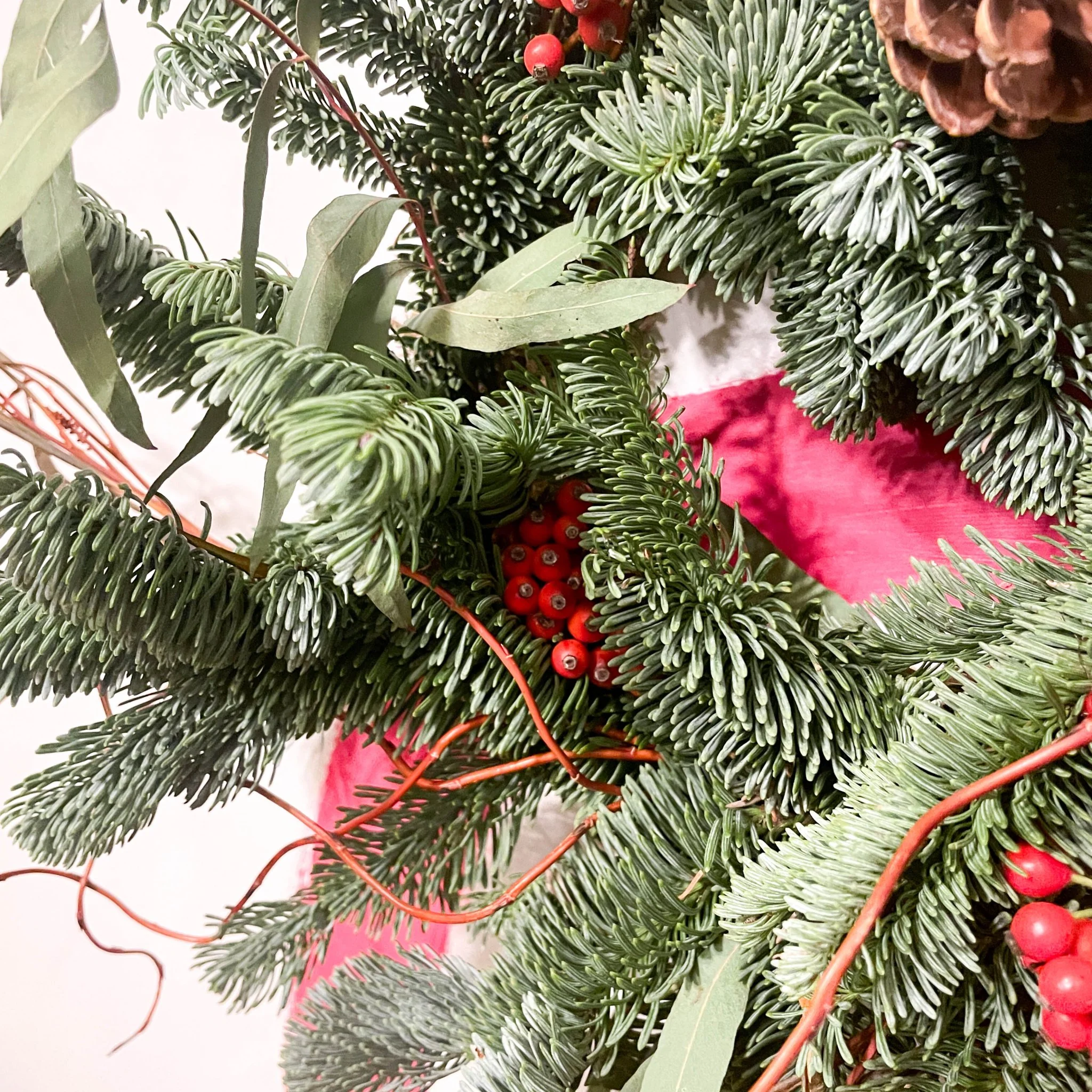 Handmade Fresh Foliage Christmas Wreath - No.10 [Made to Order] - Image 3