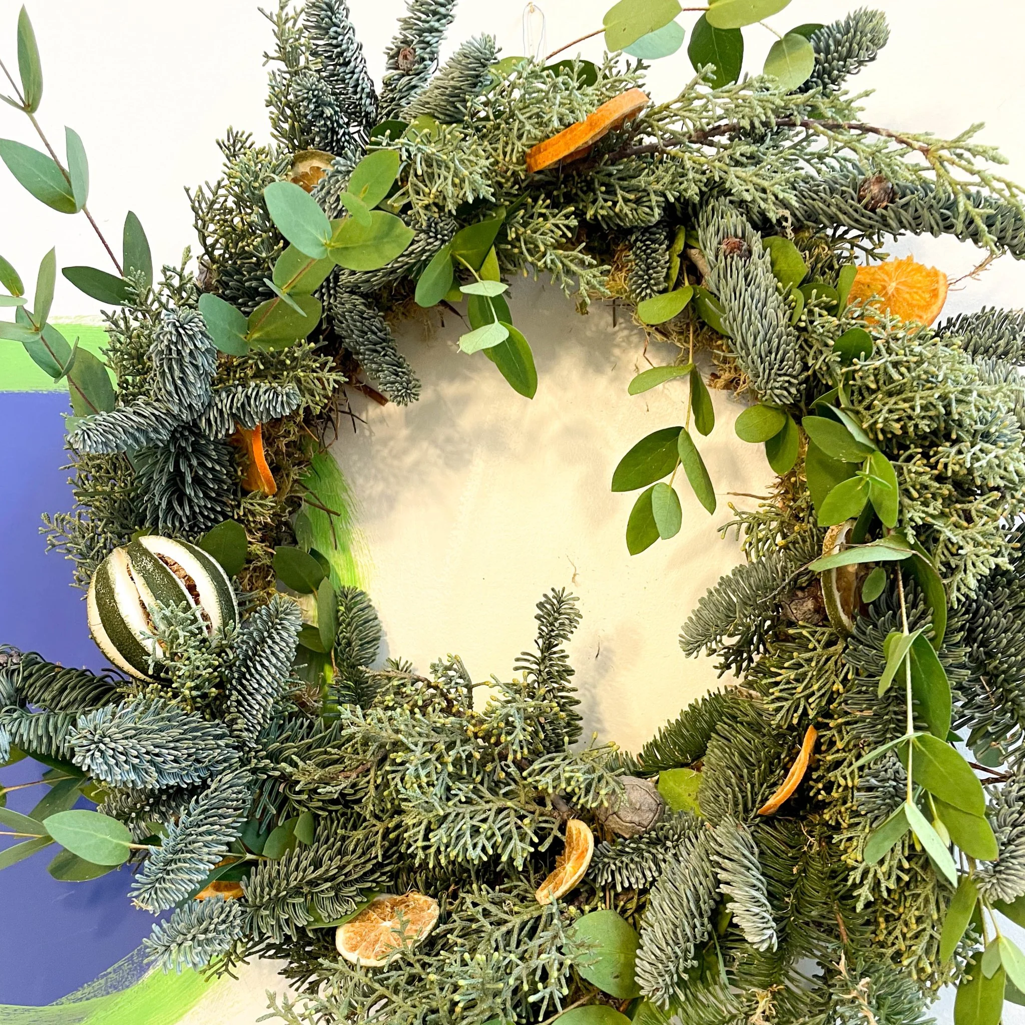 Handmade Fresh Foliage Christmas Wreath - No.2 [Made to Order] - Image 2