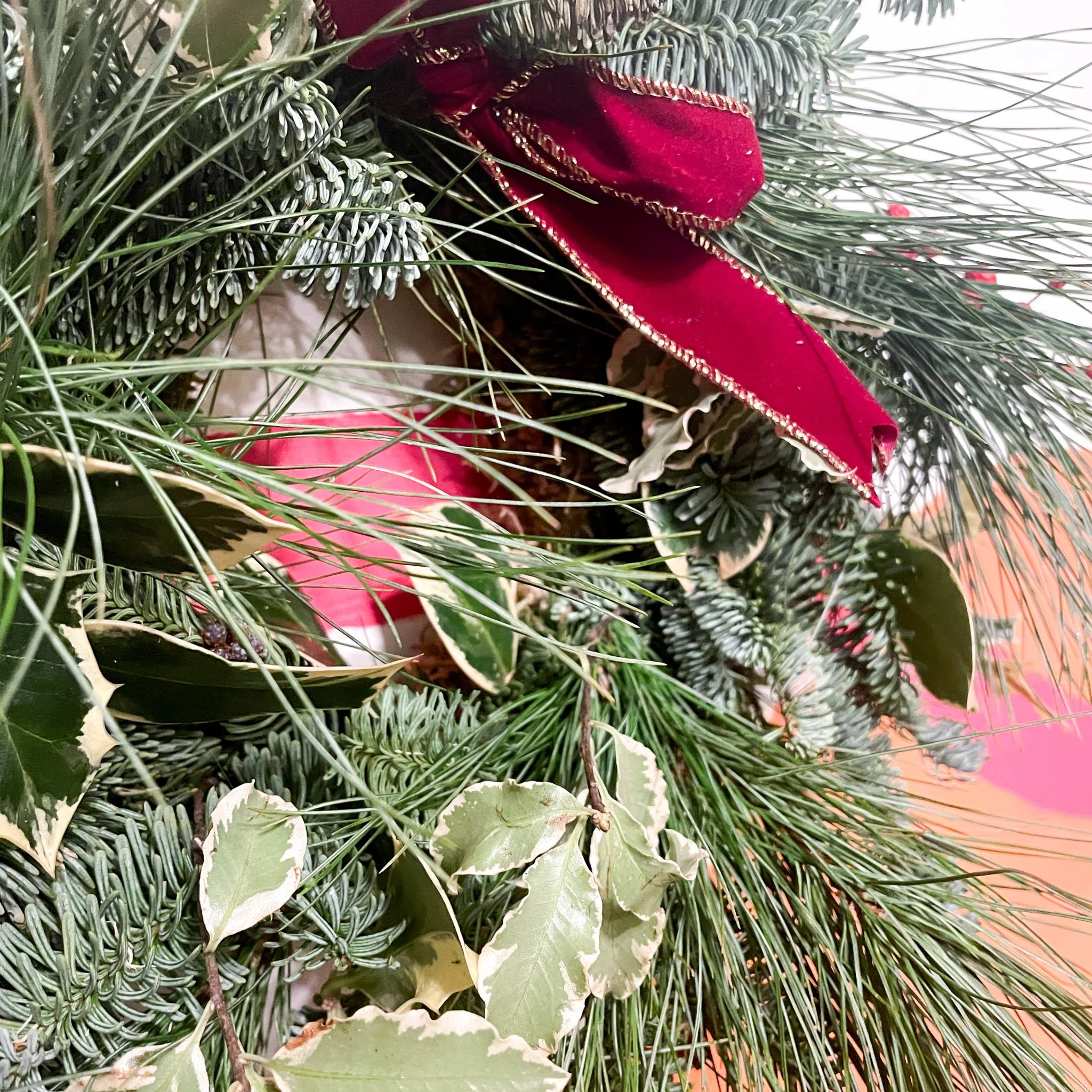 Handmade Fresh Foliage Christmas Wreath - No.9 [Made to Order] - Image 3