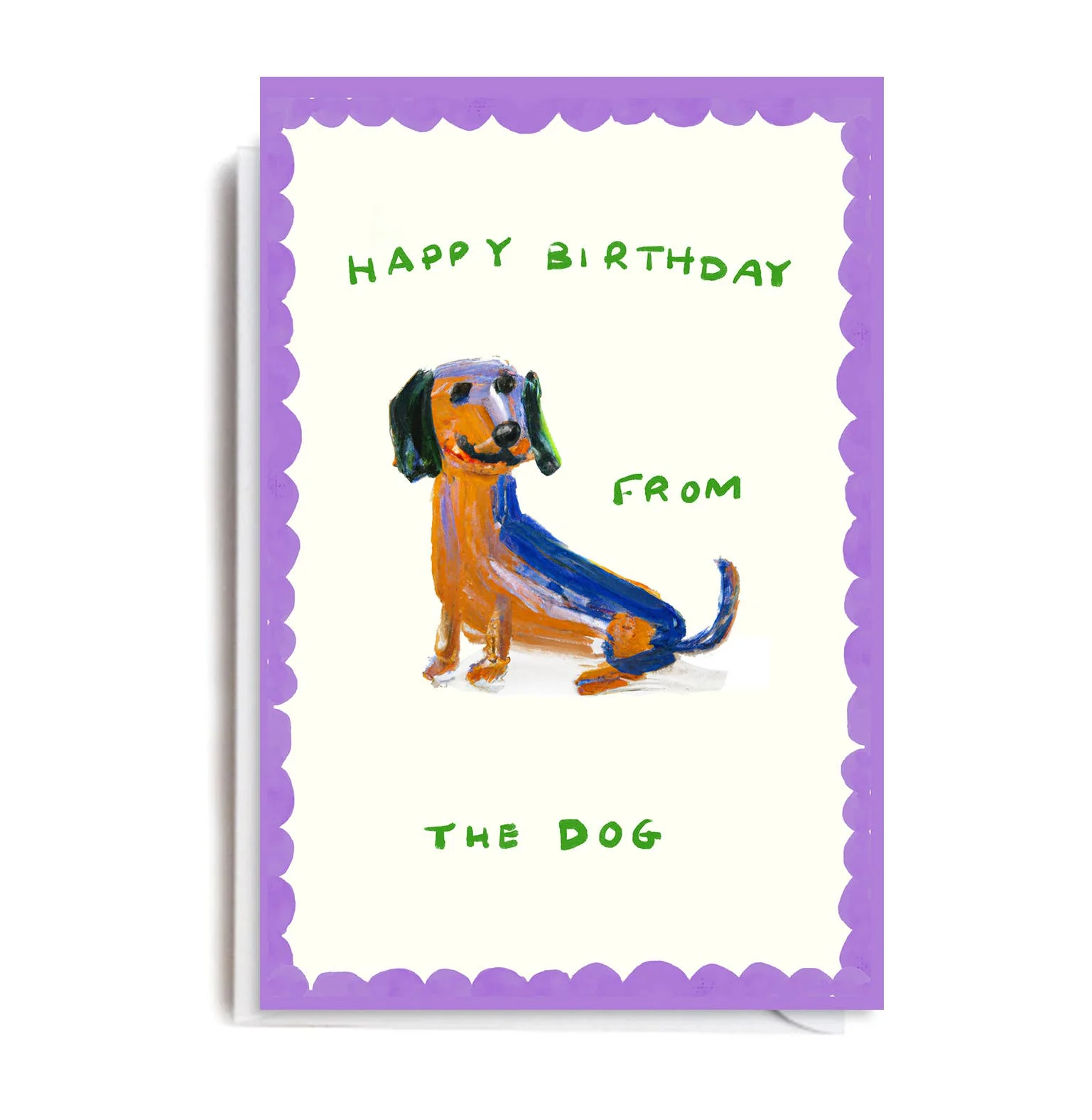 HAPPY BIRTHDAY FROM DOG Greetings Card