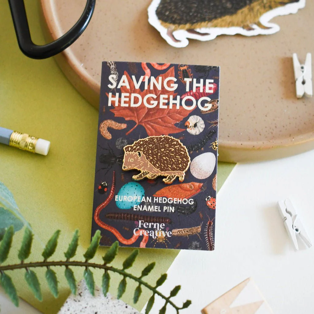 Hedgehog Enamel Pin – Designed by Ferne Creative