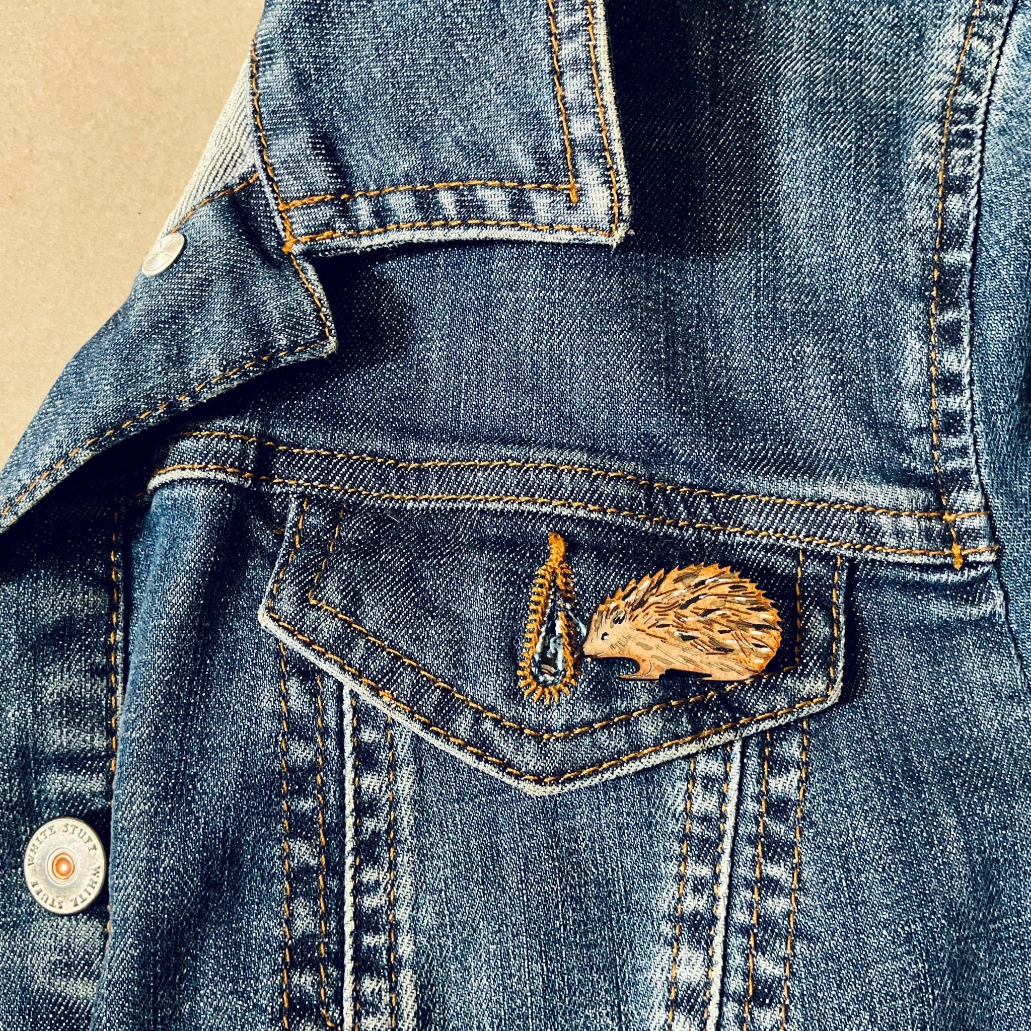 Hedgehog Mini Pin Brooch - Image 4