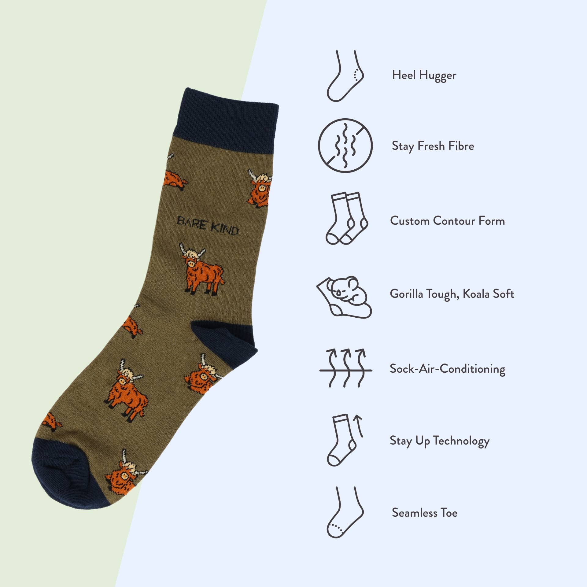 Highland Cow Bamboo Socks - Image 7