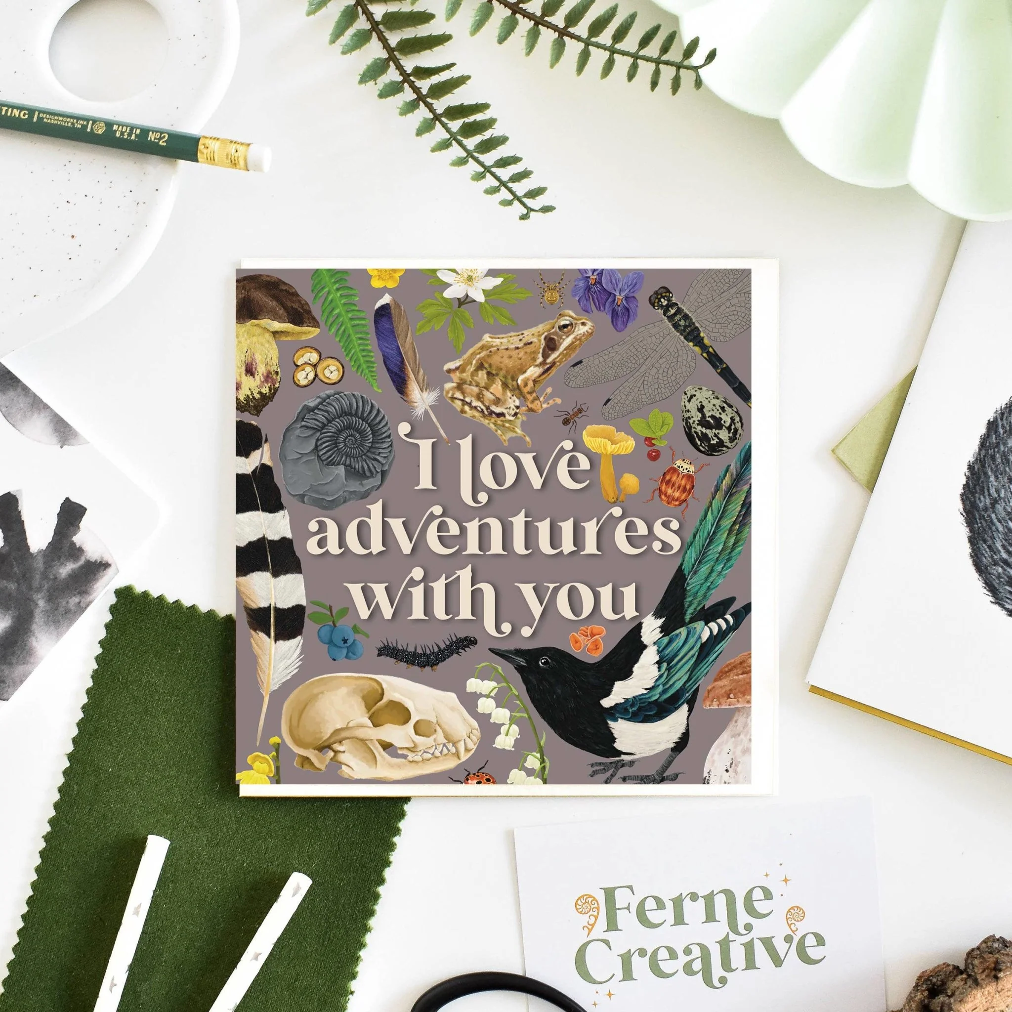 'I Love adventures with you' Greetings Card