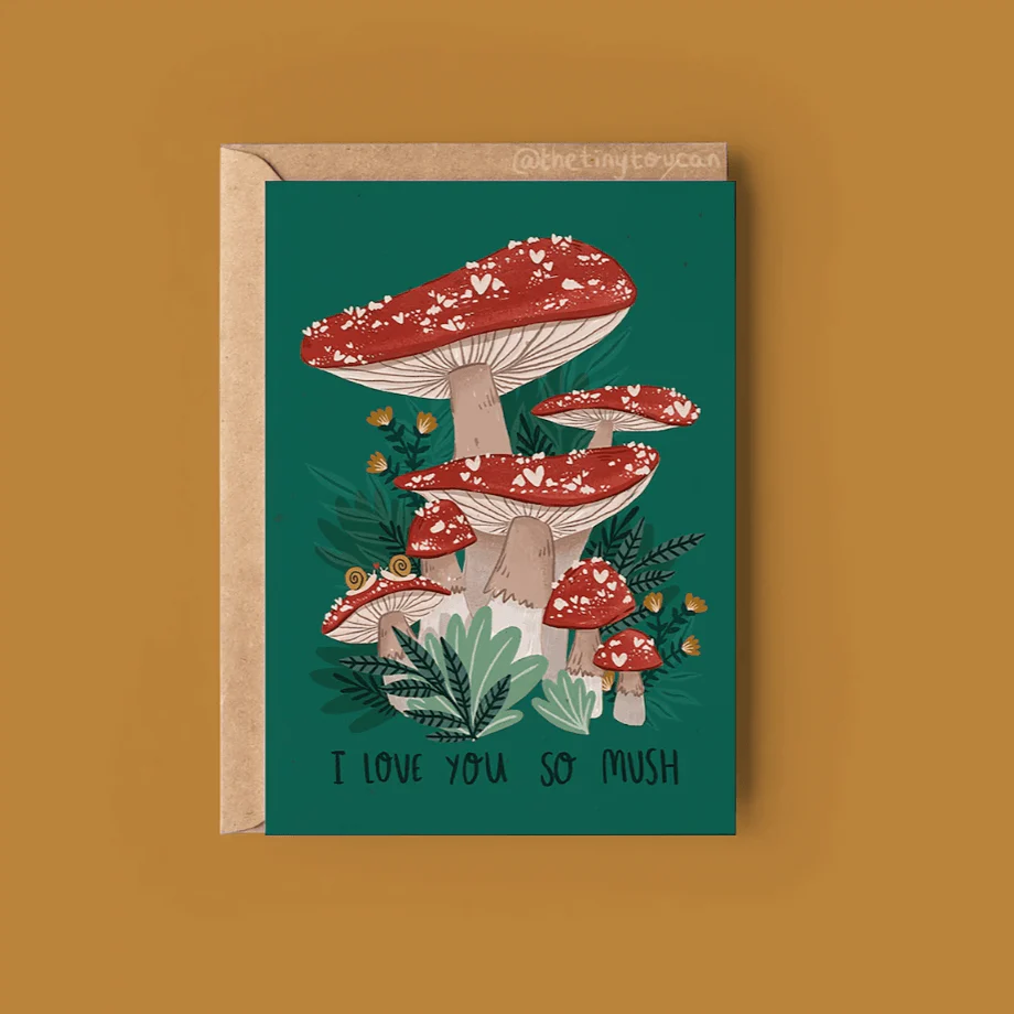 'I love you so mush' Greetings Card