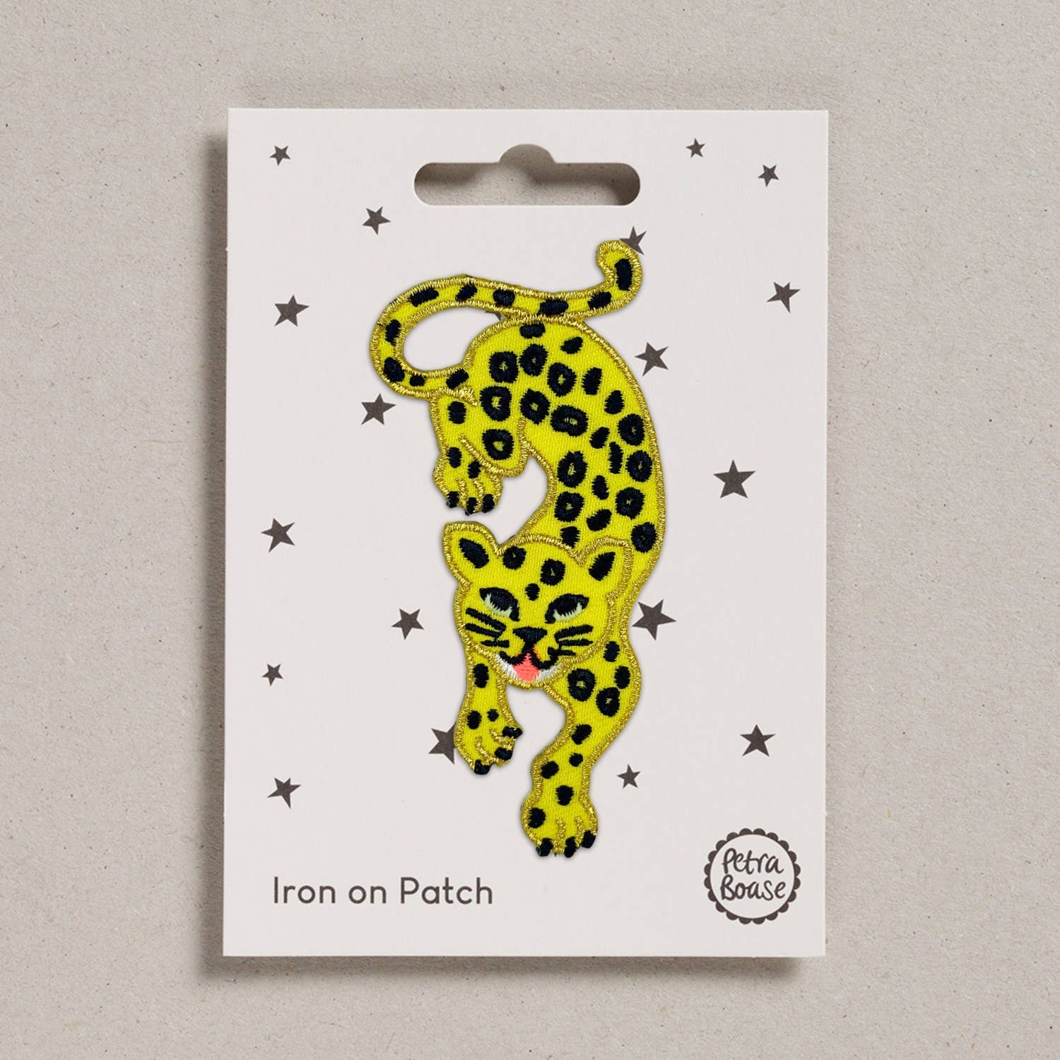 Leaping Leopard Iron on Patch