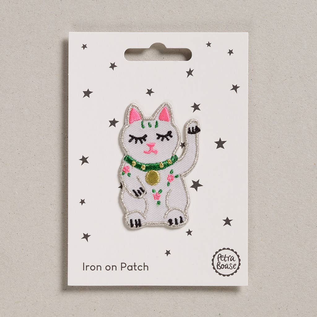 Lucky Cat Iron on Patch