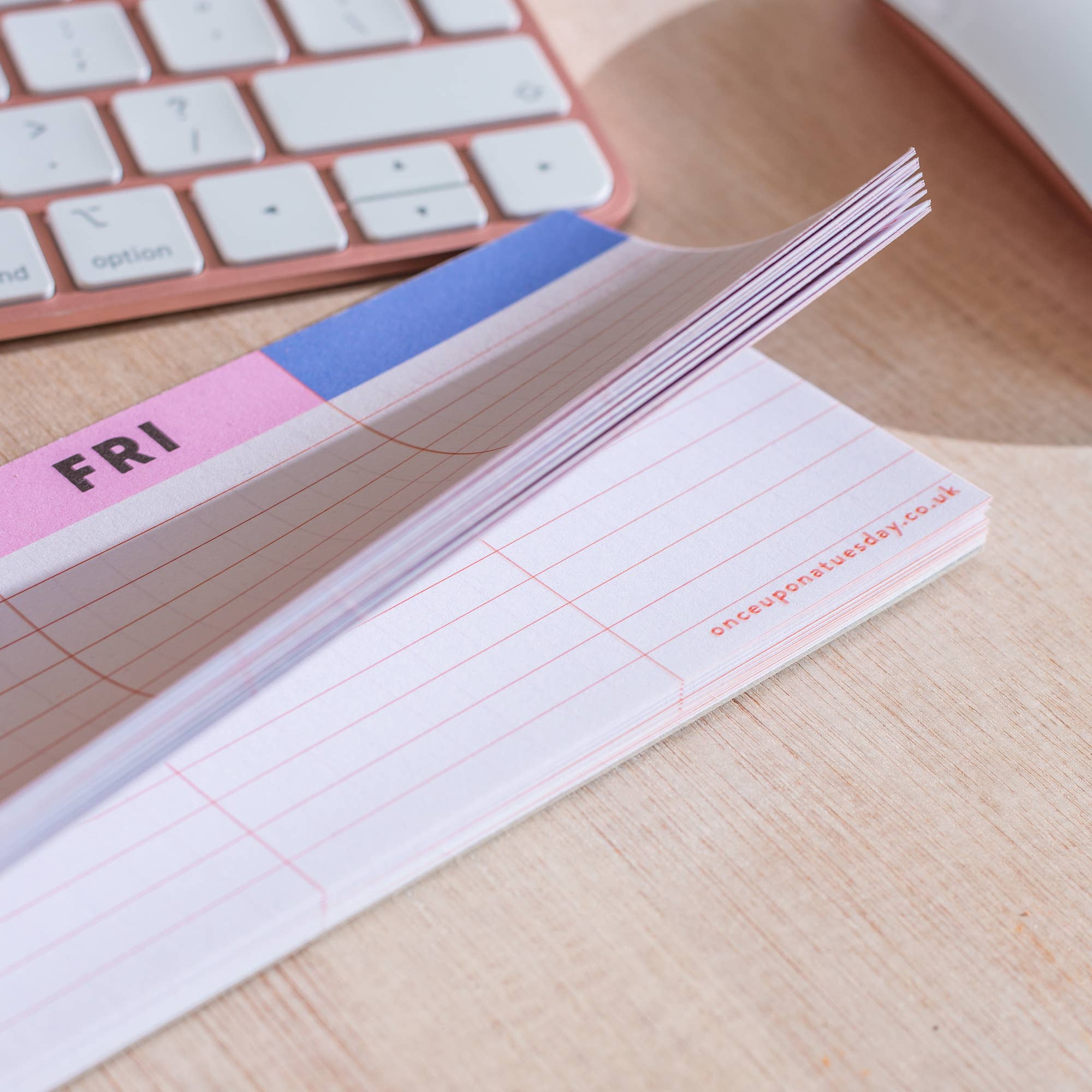 Keyboard Weekly Planner Pad | Colourful Grid - Image 2