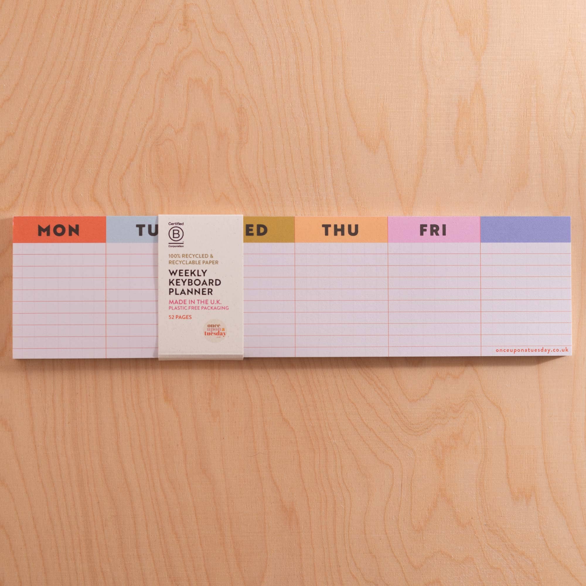 Keyboard Weekly Planner Pad | Colourful Grid - Image 5