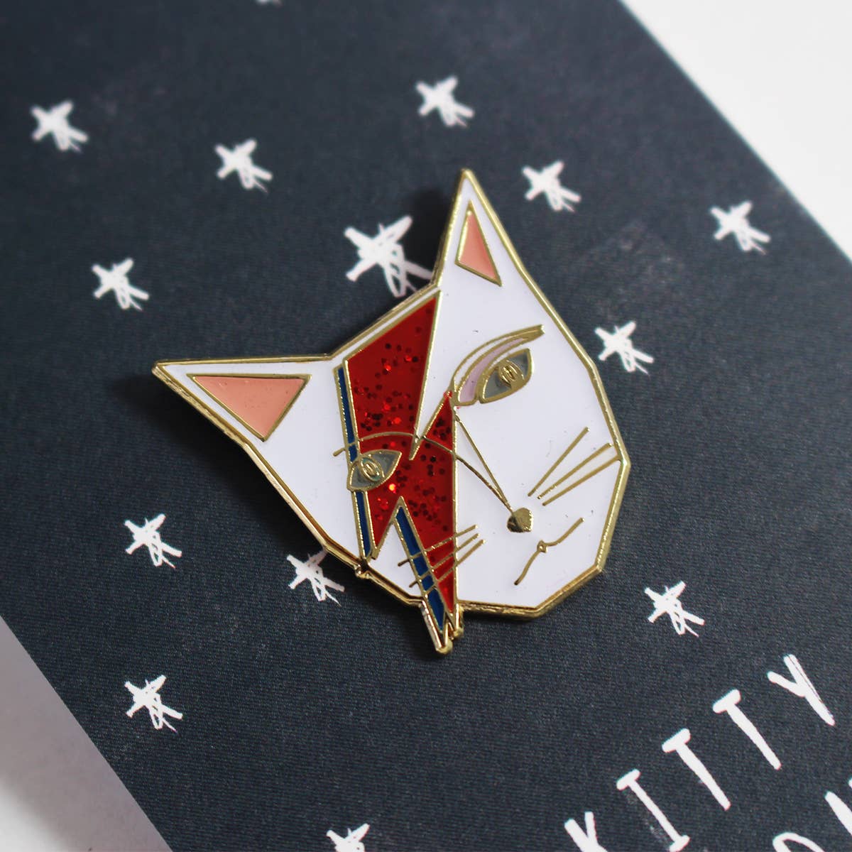 Niaski Kitty Stardust Enamel Pin – Cat Musician Collection - Image 3