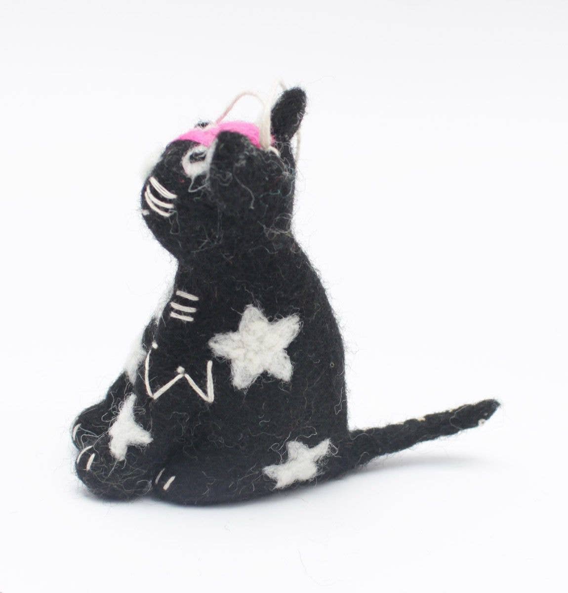 Niaski Kitty Starfluff Felt Decoration – Handmade Fair Trade - Image 4