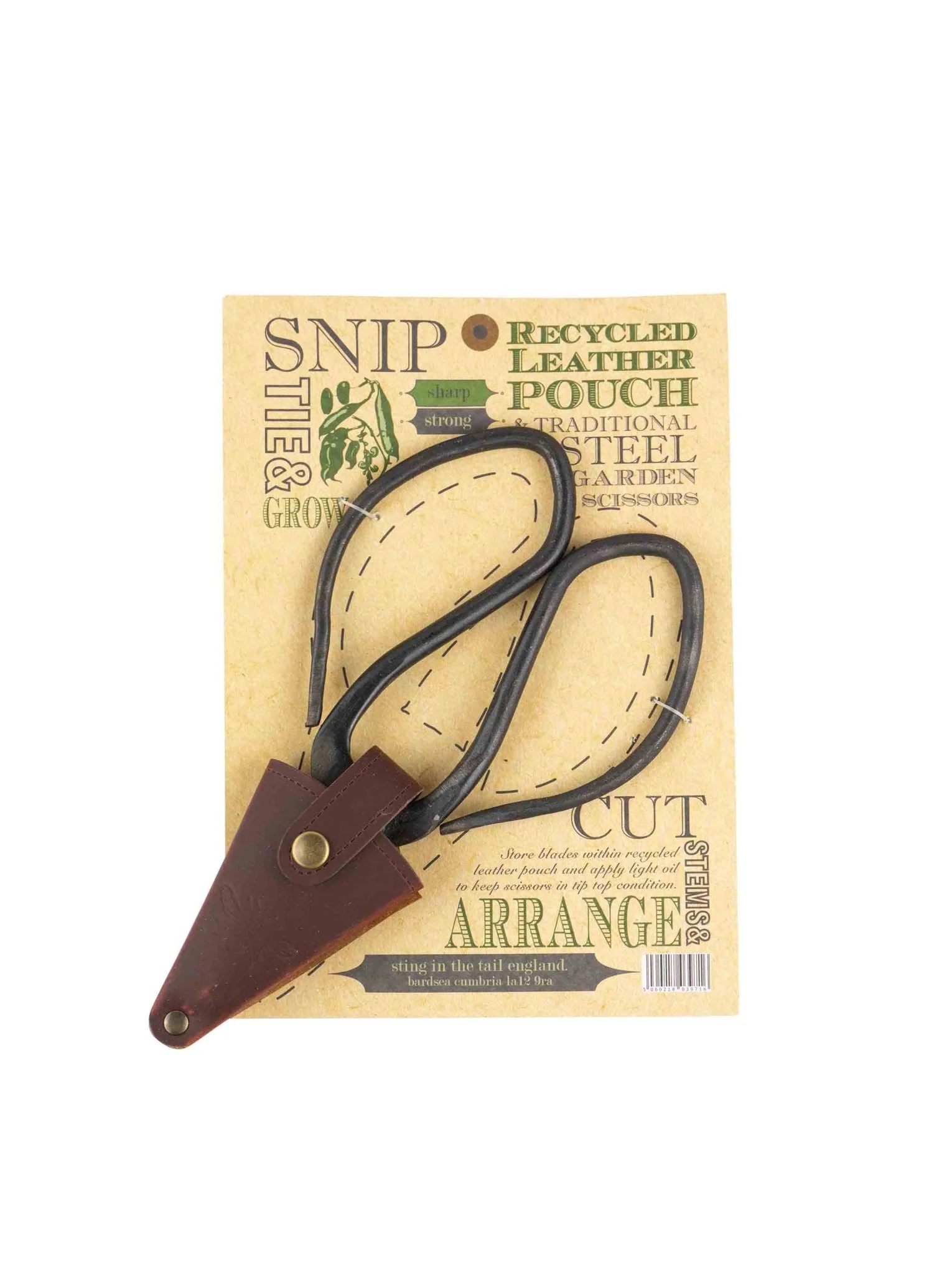 Large Scissors in Recycled Leather Pouch