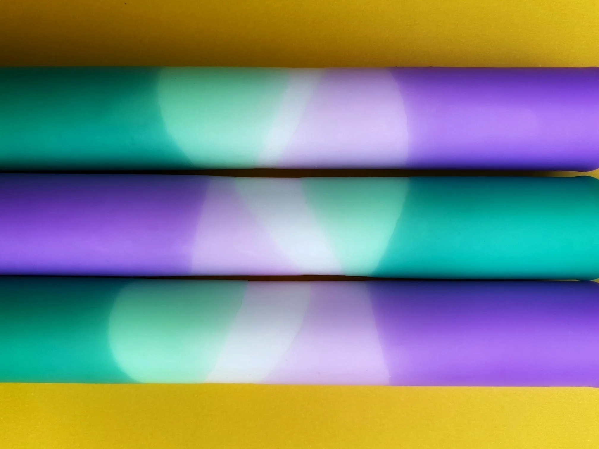 Lavender Fields - Dip Dye Dinner Candle Trio - Image 3