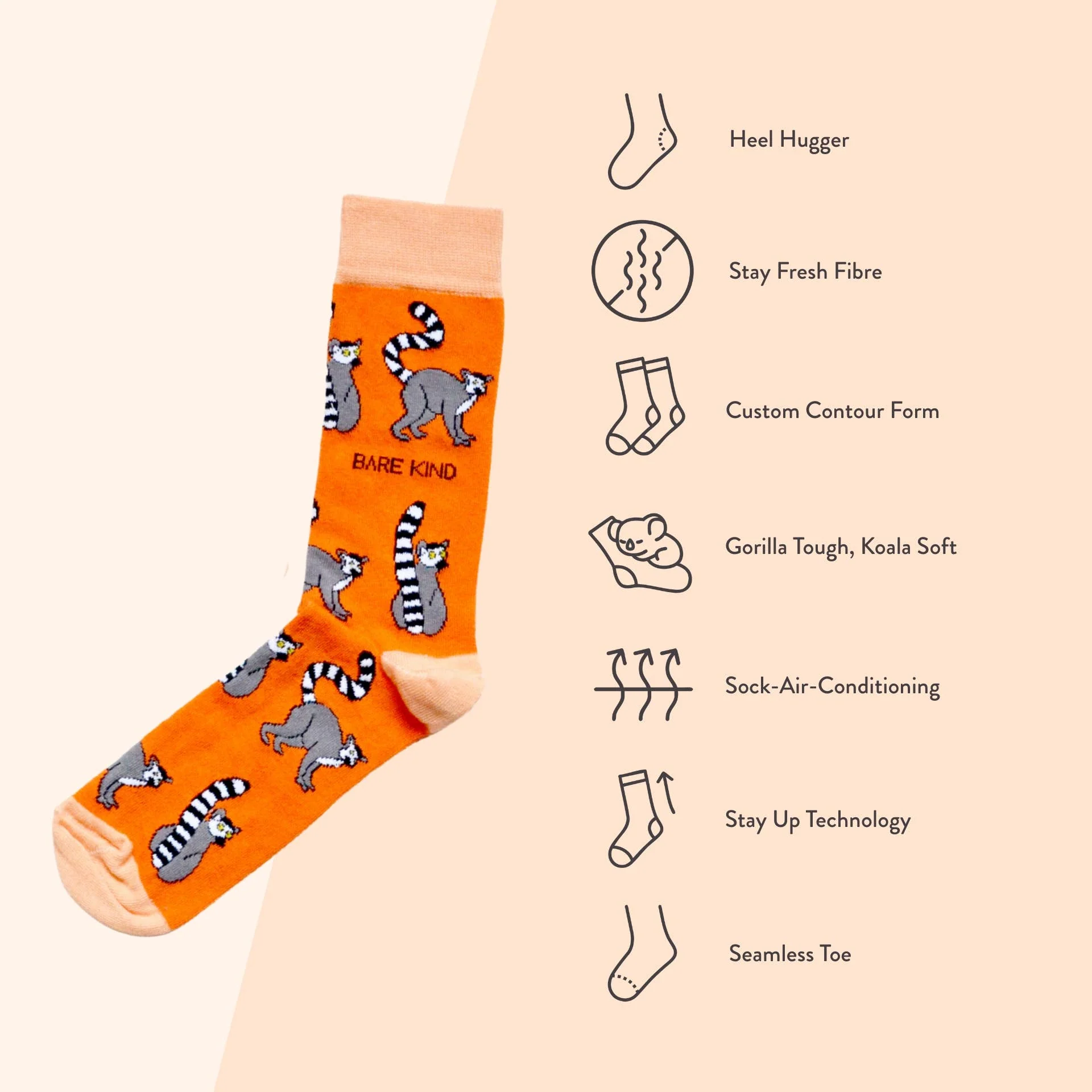 Lemur Bamboo Socks - Image 7