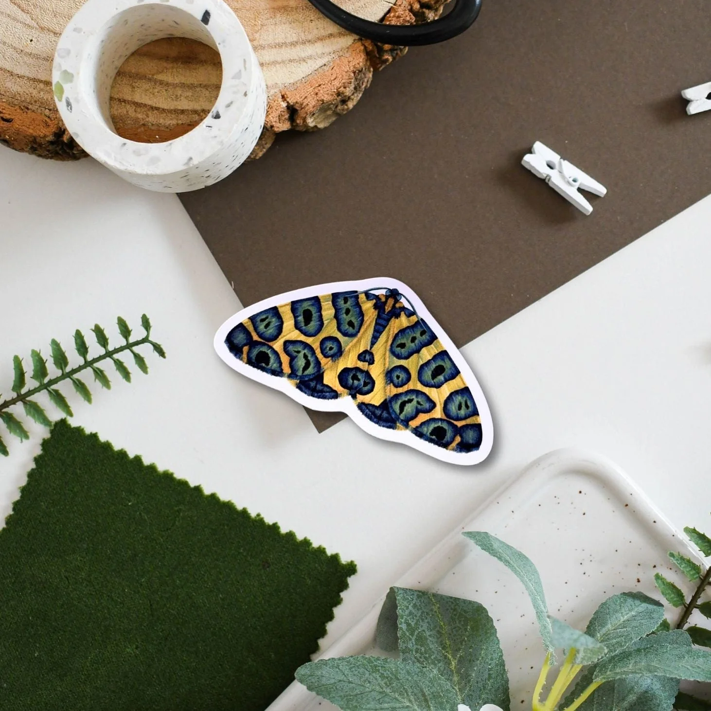 Leopard Moth Amazon Wildlife Vinyl Sticker [Beneath the Canopy RHS Collab] - Image 2
