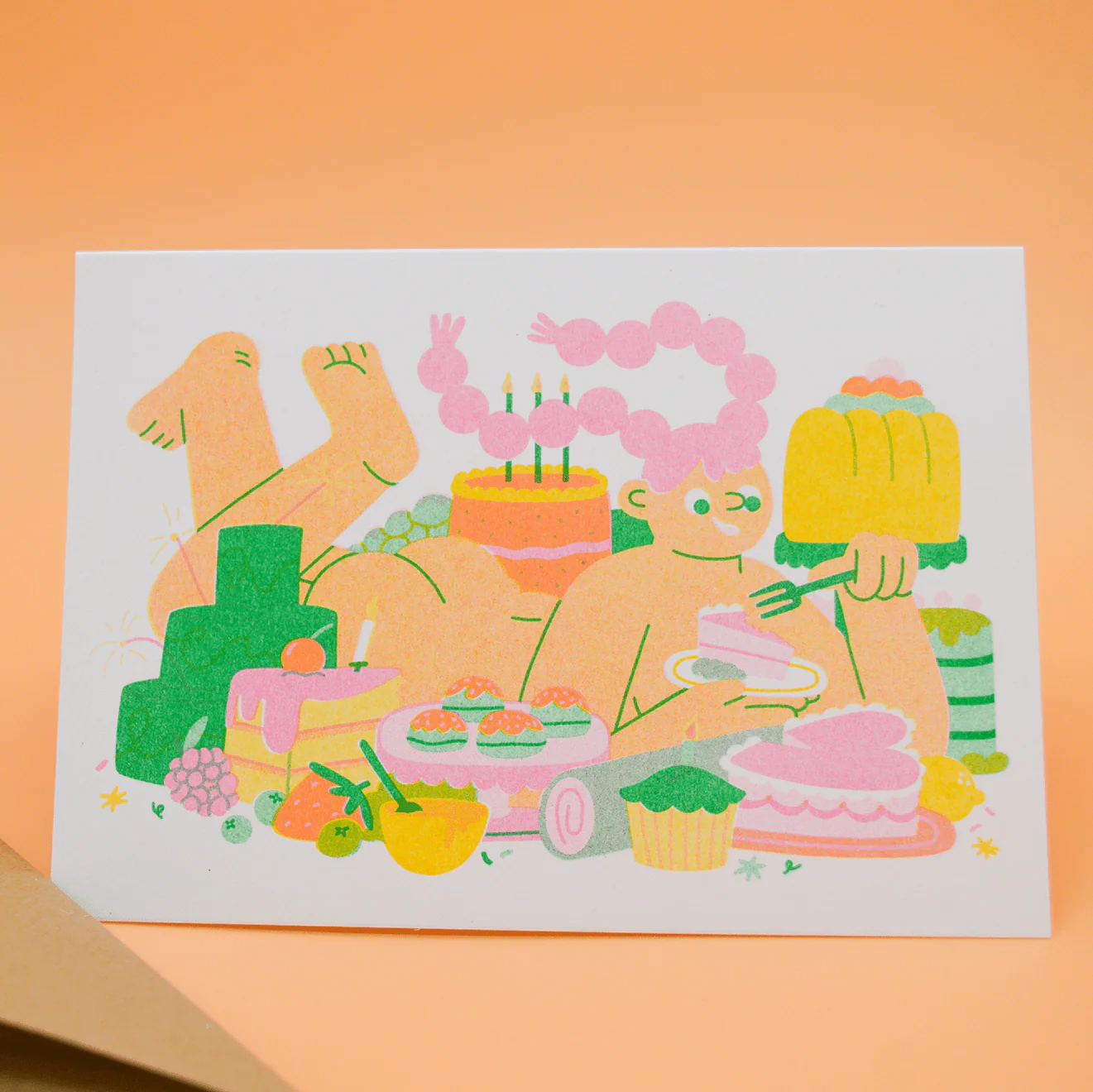 Let Me Eat Cake A6 Greetings Card