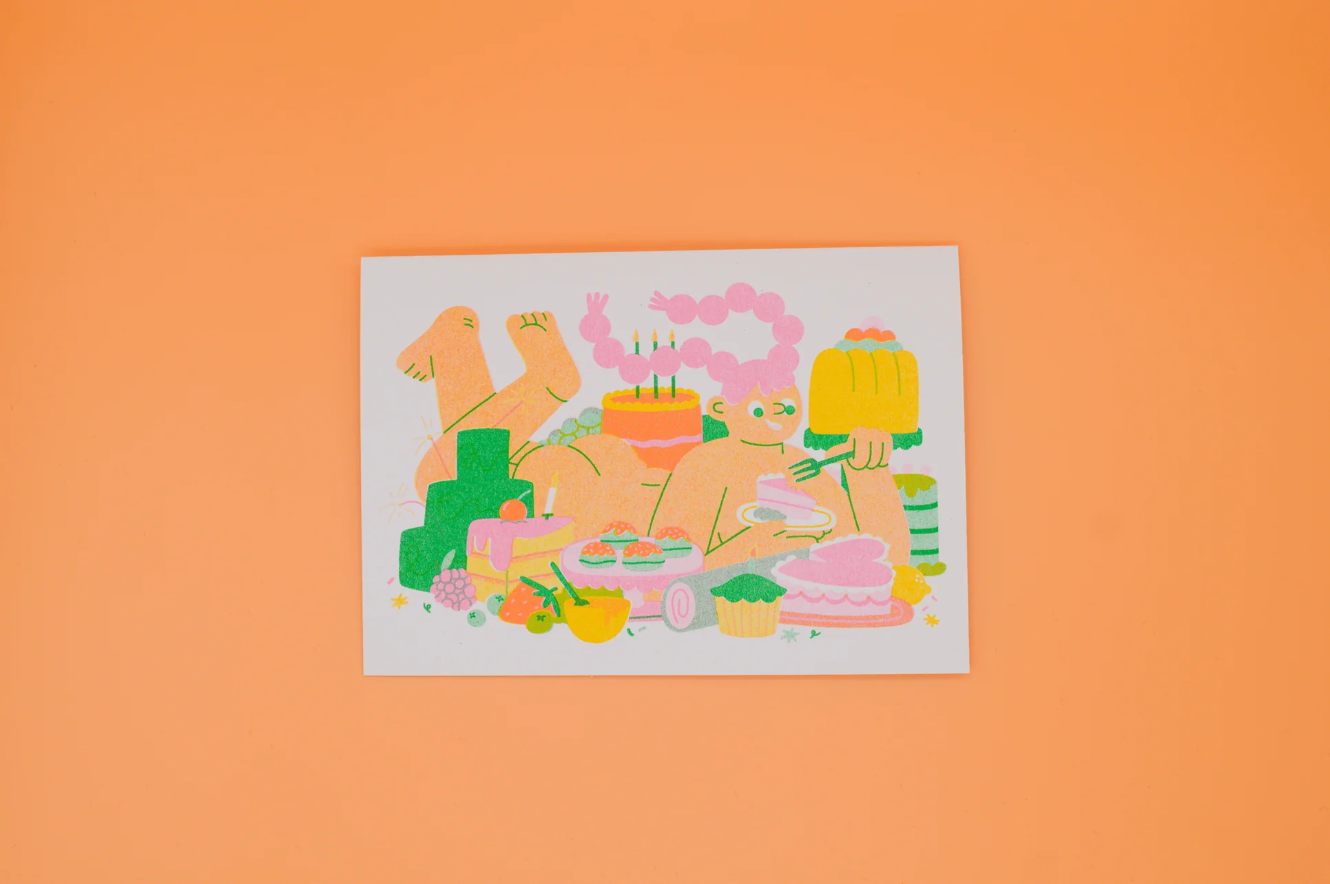 Let Me Eat Cake A6 Greetings Card - Image 3