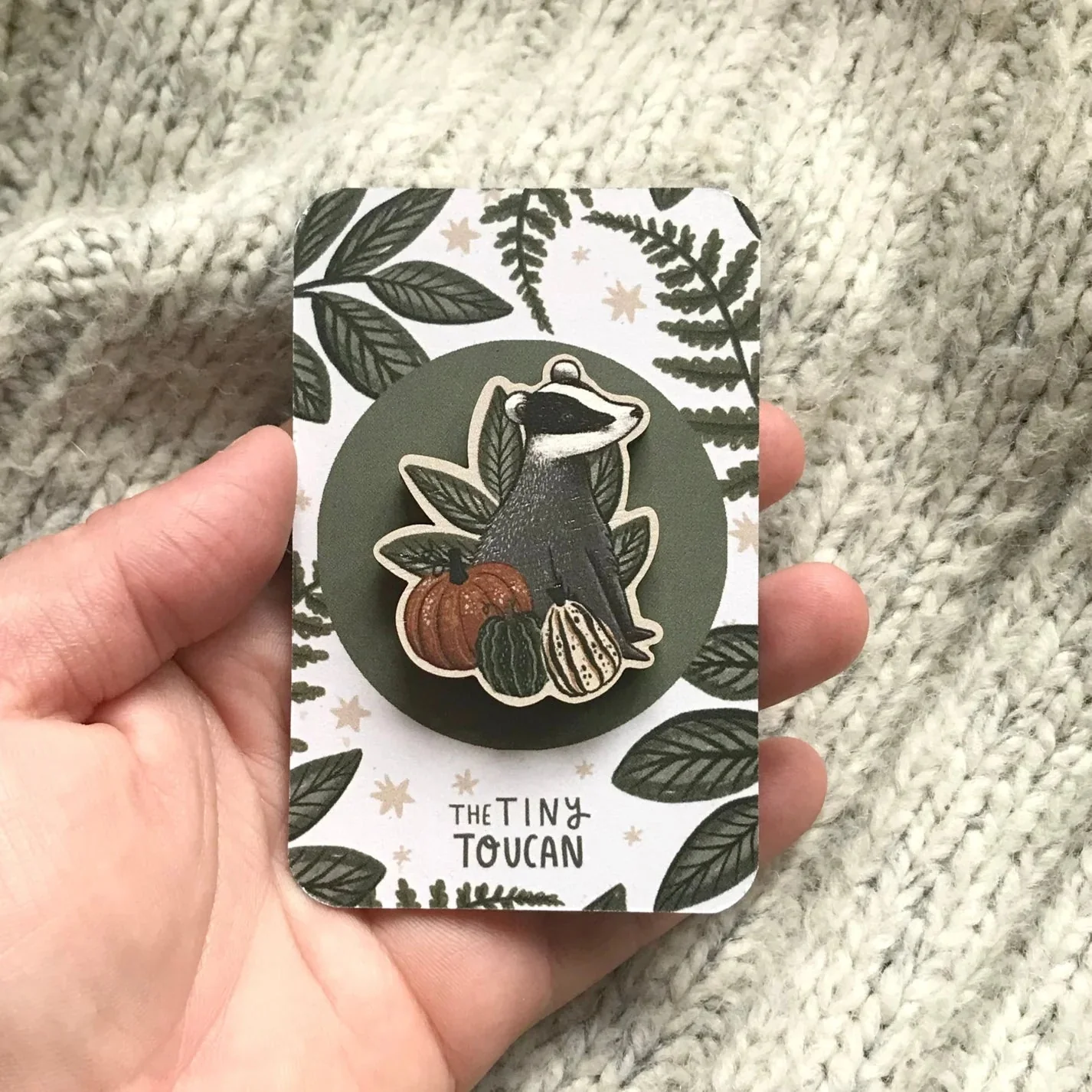 Little Badger Wooden Pin