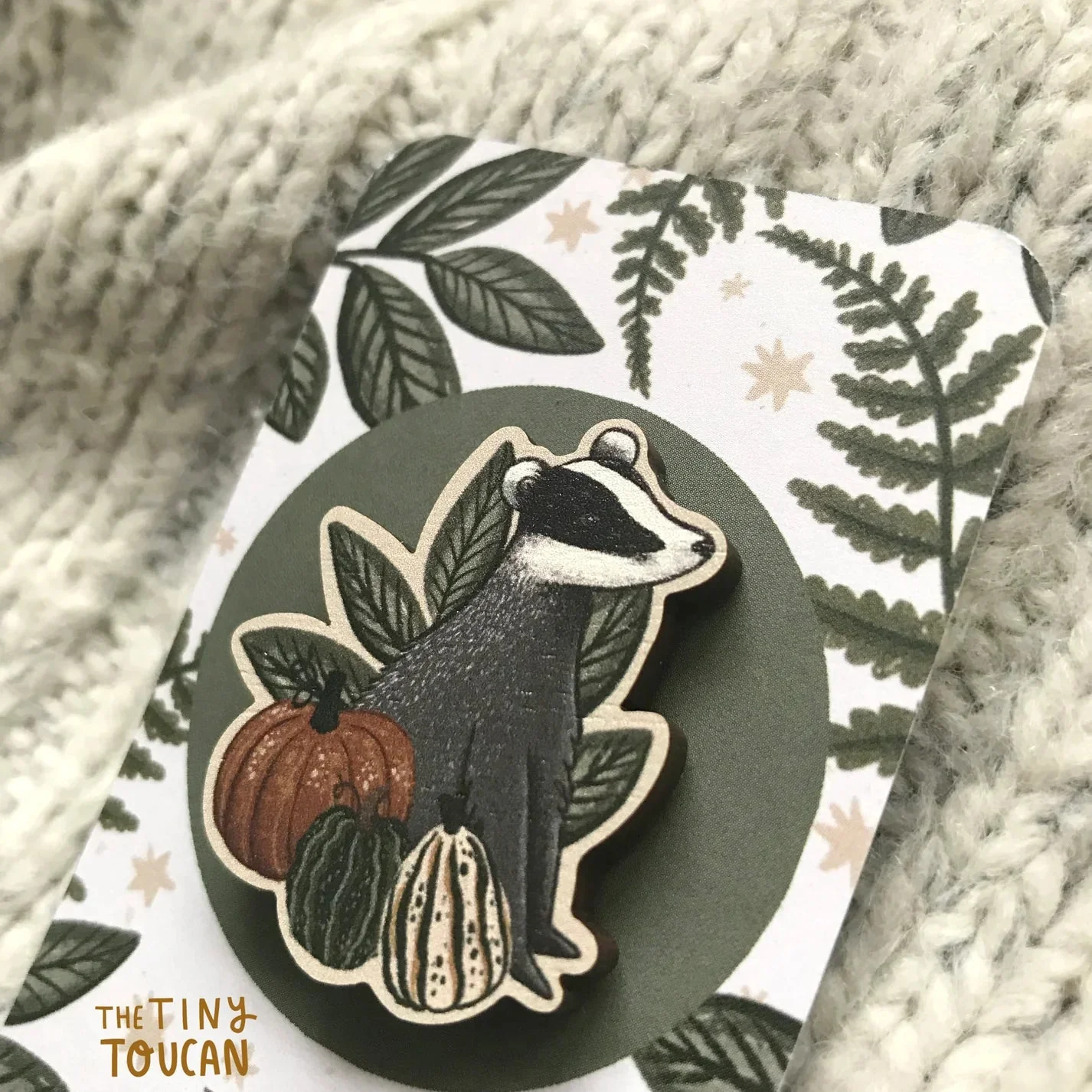 Little Badger Wooden Pin - Image 2