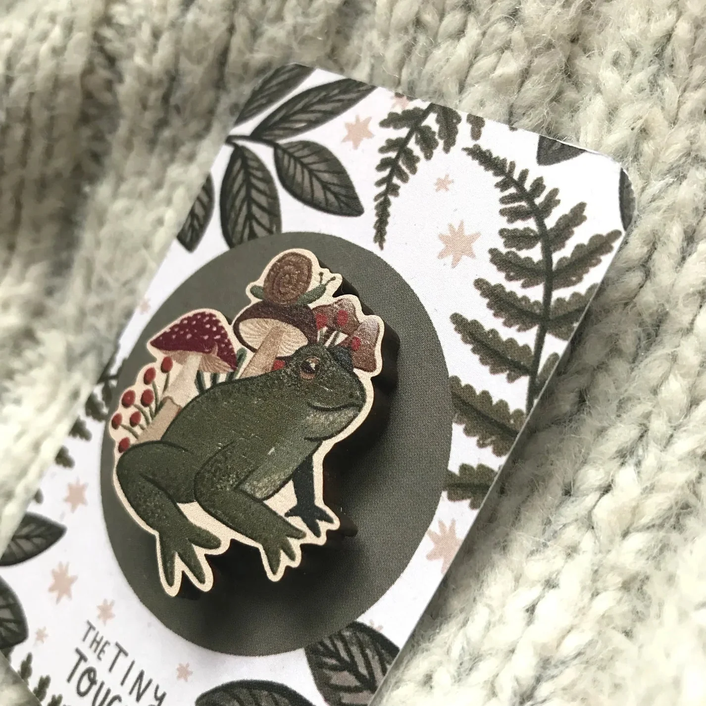 Little Frog Wooden Pin - Image 2