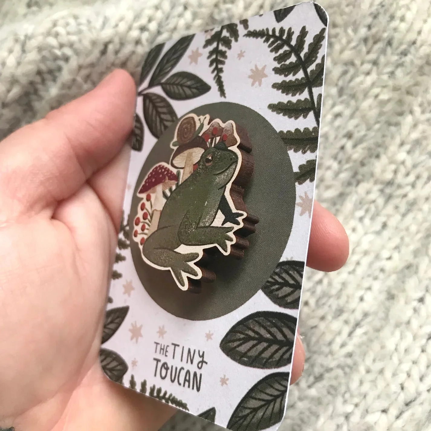 Little Frog Wooden Pin - Image 3