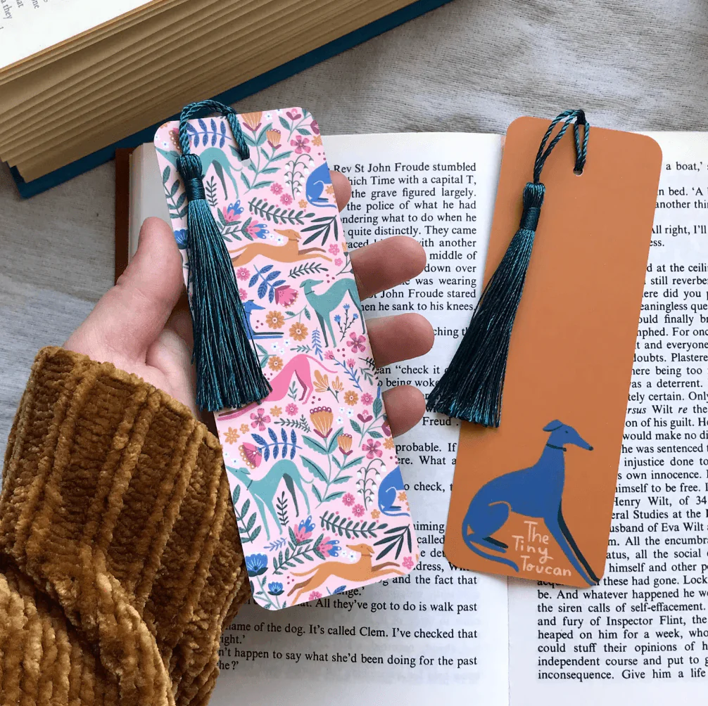 Long Dog Illustrated Bookmark with Tassel