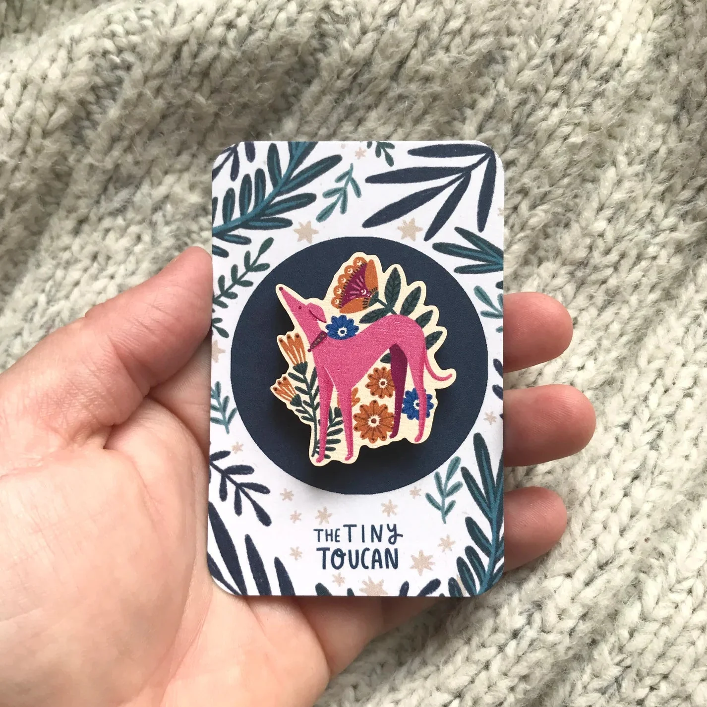 Long Dog Wooden Pin