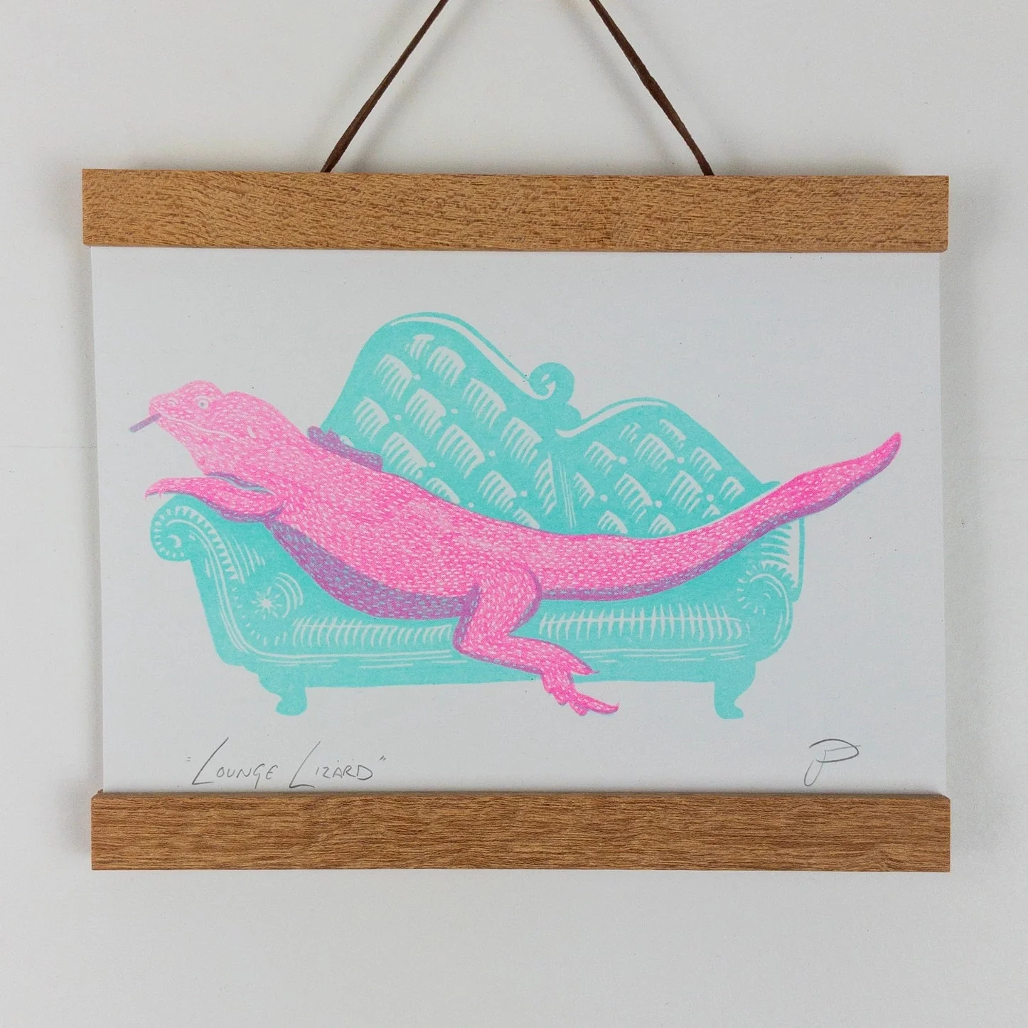 Lounge Lizard Riso Art Print - Image 3
