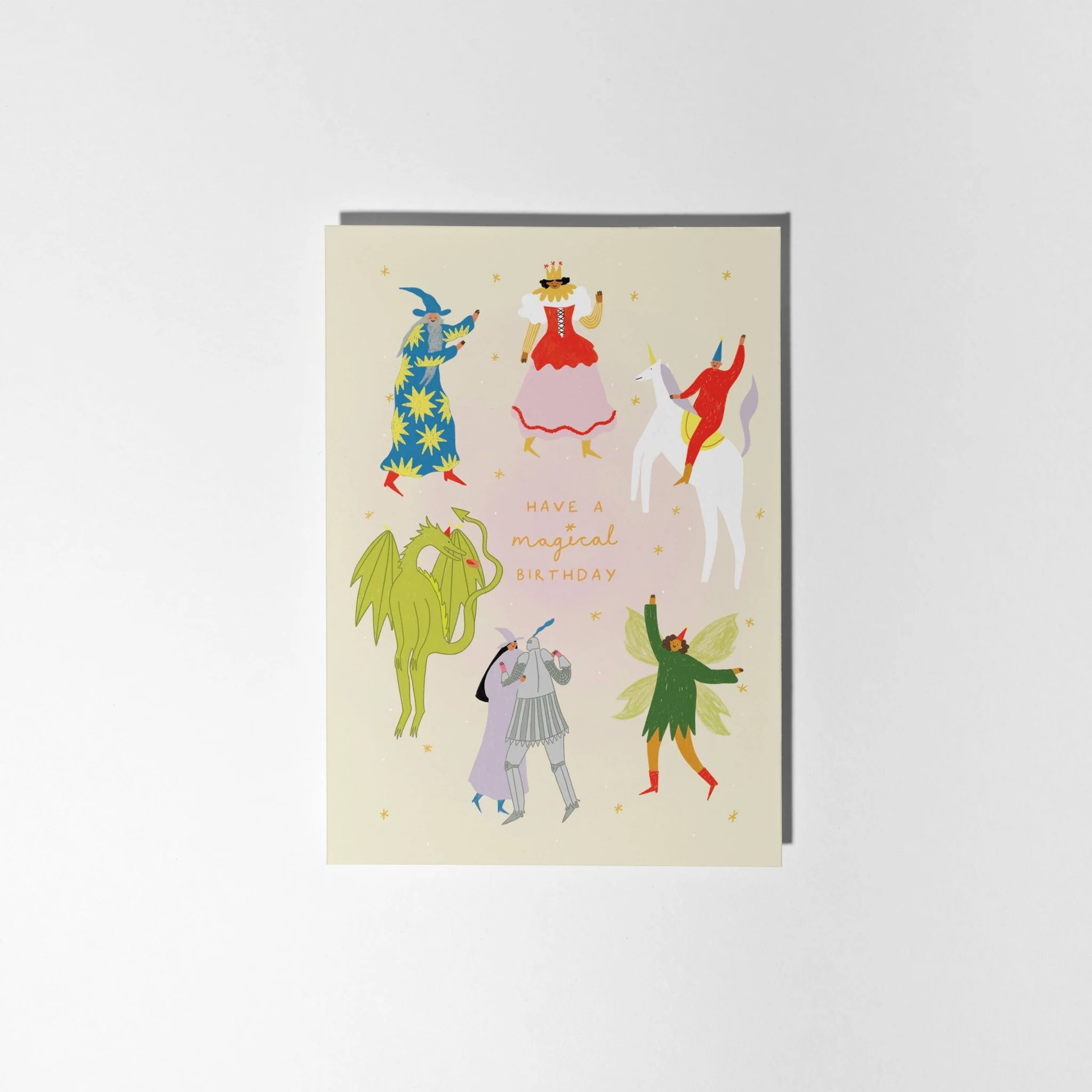 Magical Birthday Card | Fantasy Themed | Folky Kids Greetings Card - Image 2